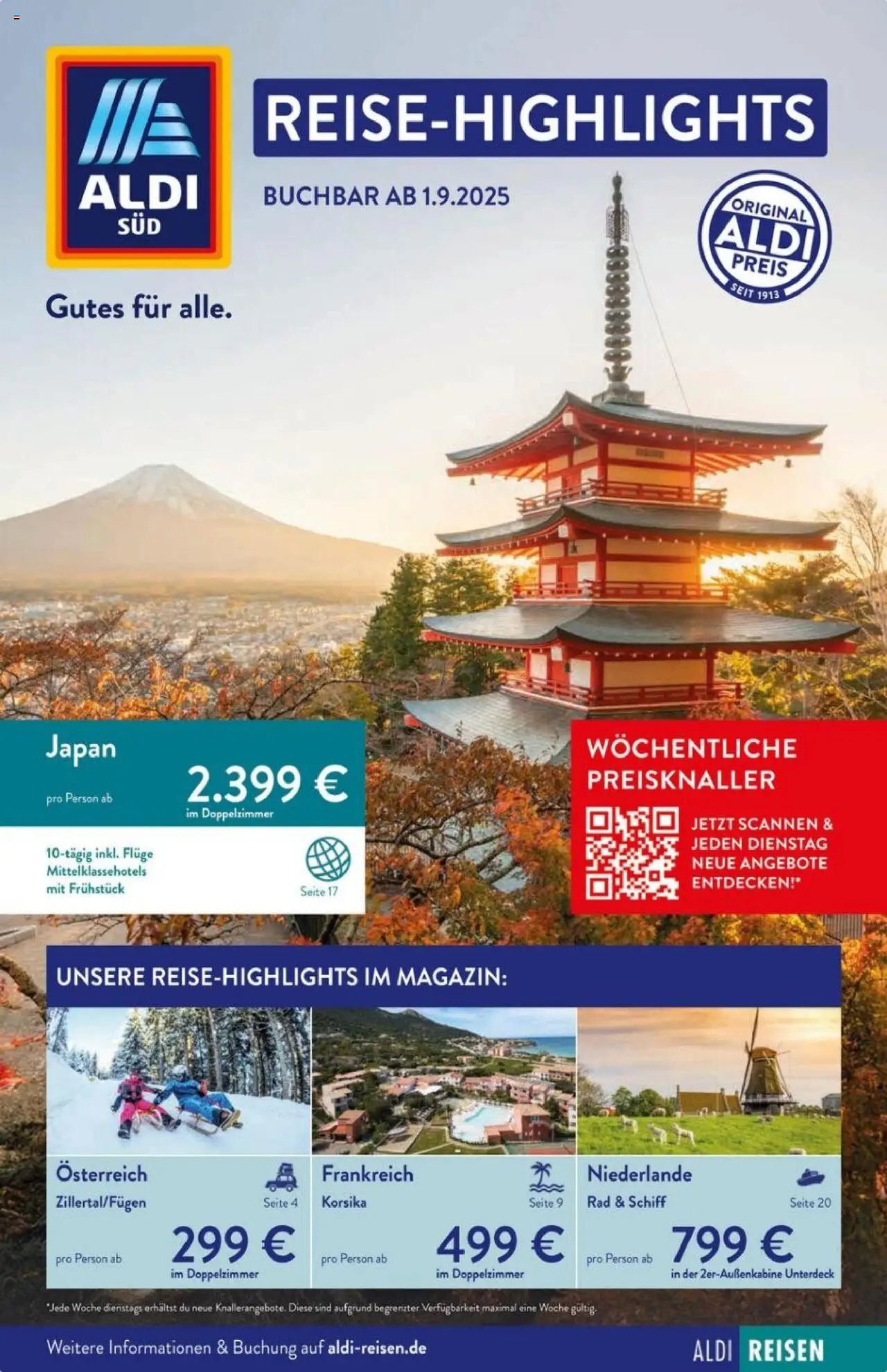 Aldi Reisen prospekt seit 01.09.2025 Prospekt (2025-09-01 - 2025-09-30)