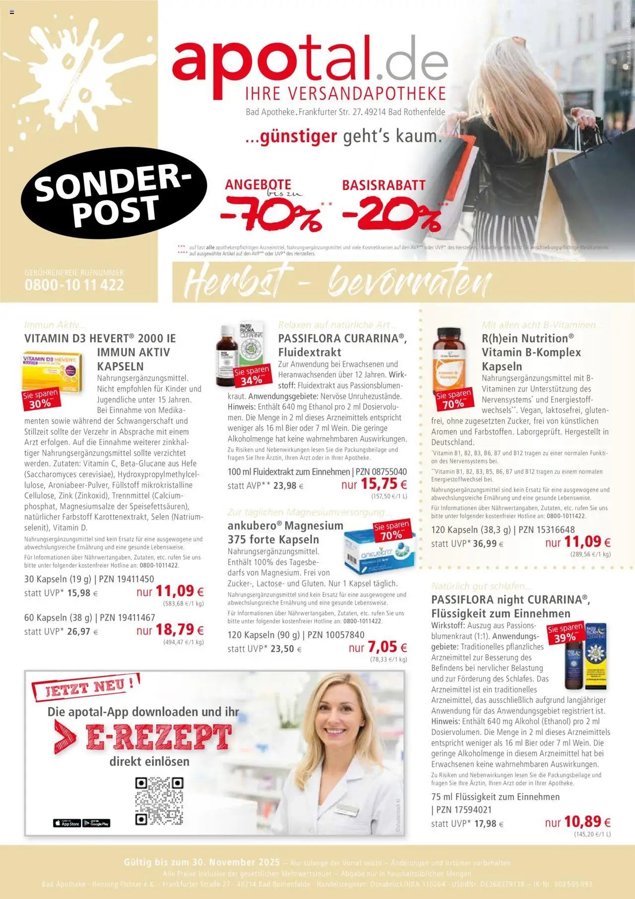 Apotal prospekt seit 01.10.2025 Prospekt Sonderpost (2025-10-01 - 2025-11-30)