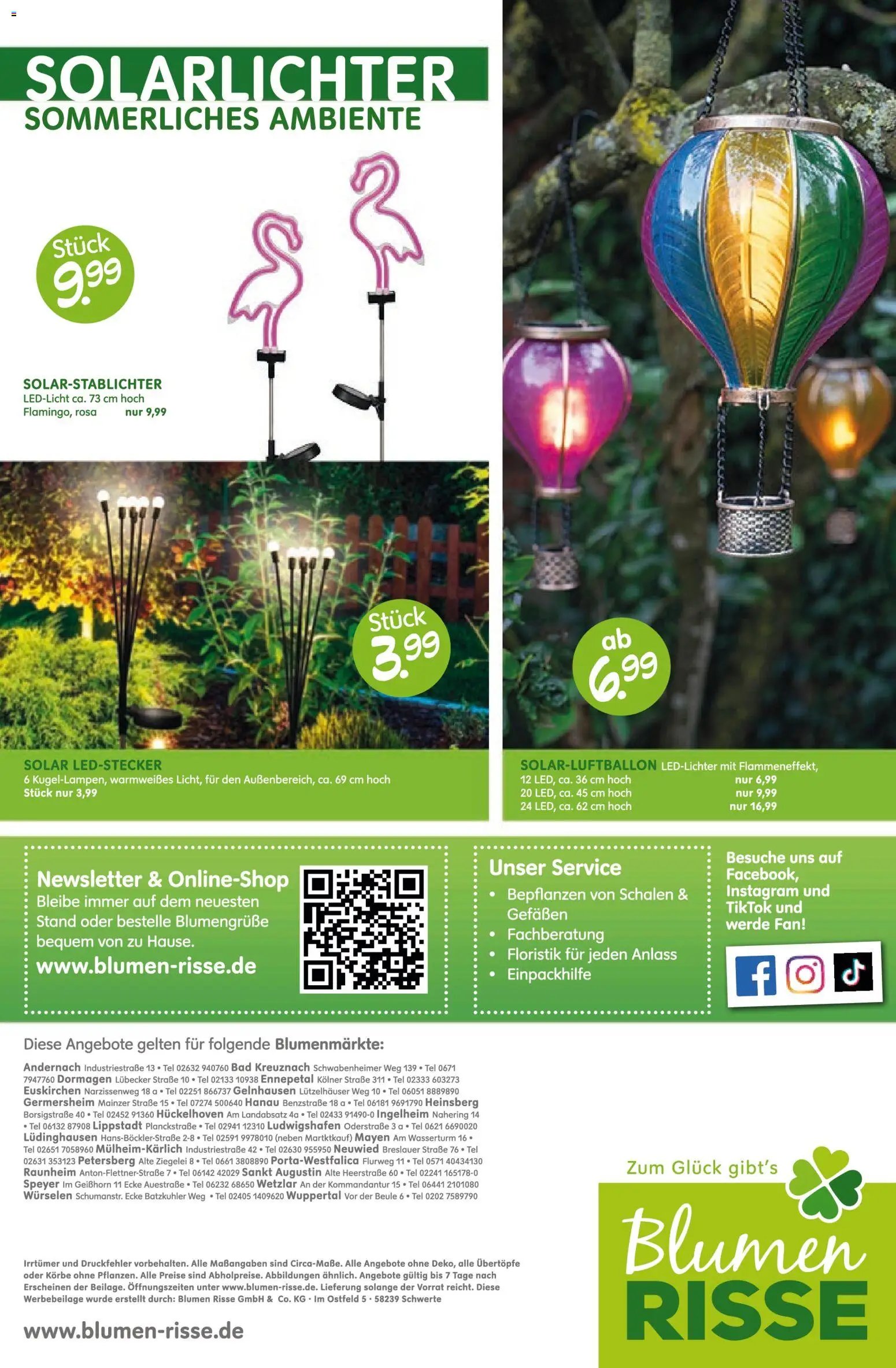 Blumen Risse prospekt seit 28.05.2026 Blumen Risse Blütenglück Blumenmarkt