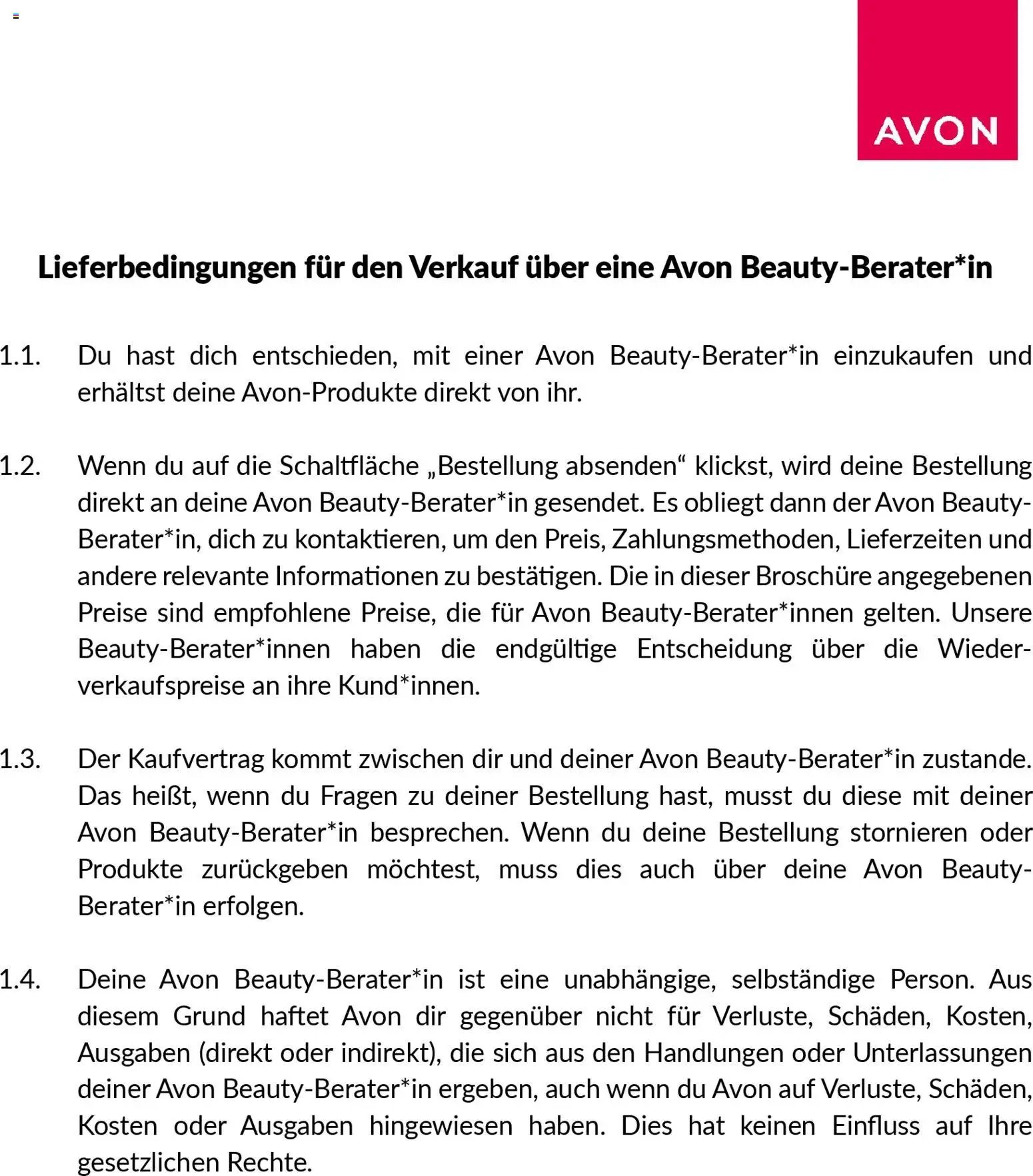 Avon prospekt seit 01.01.2026 Katalog AVON Januar 2026