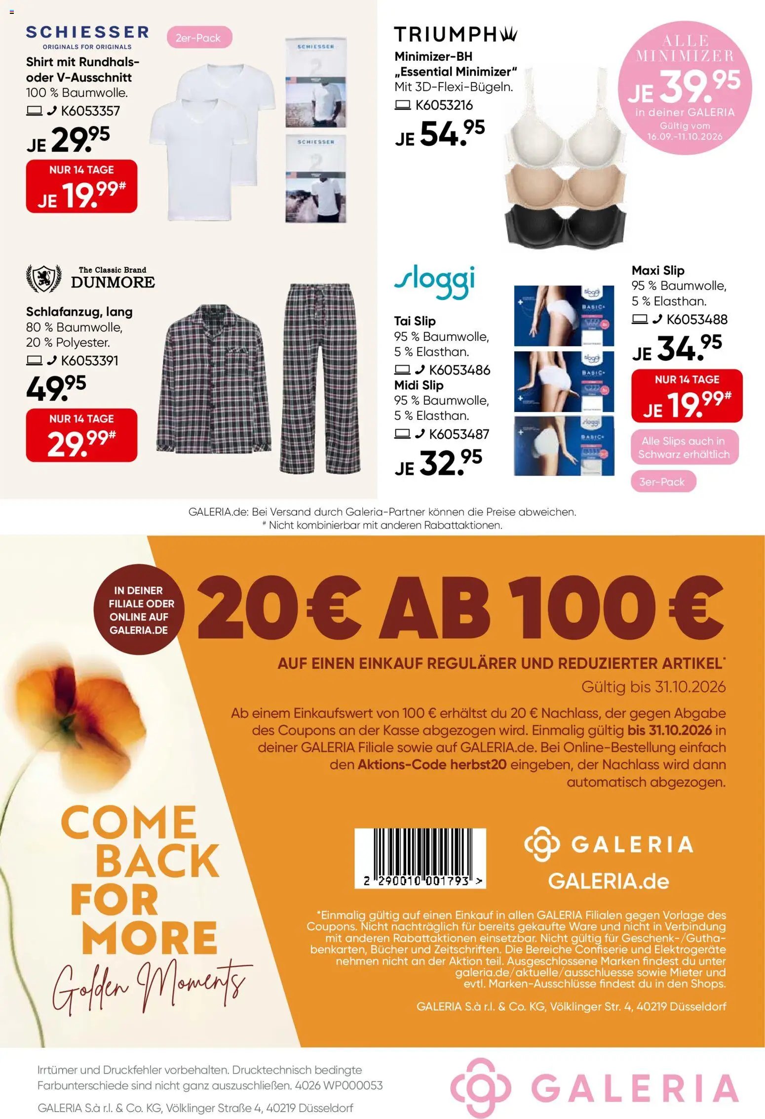 Galeria Karstadt Kaufhof prospekt seit 28.09.2026 Galeria Karstadt Kaufhof Prospekt