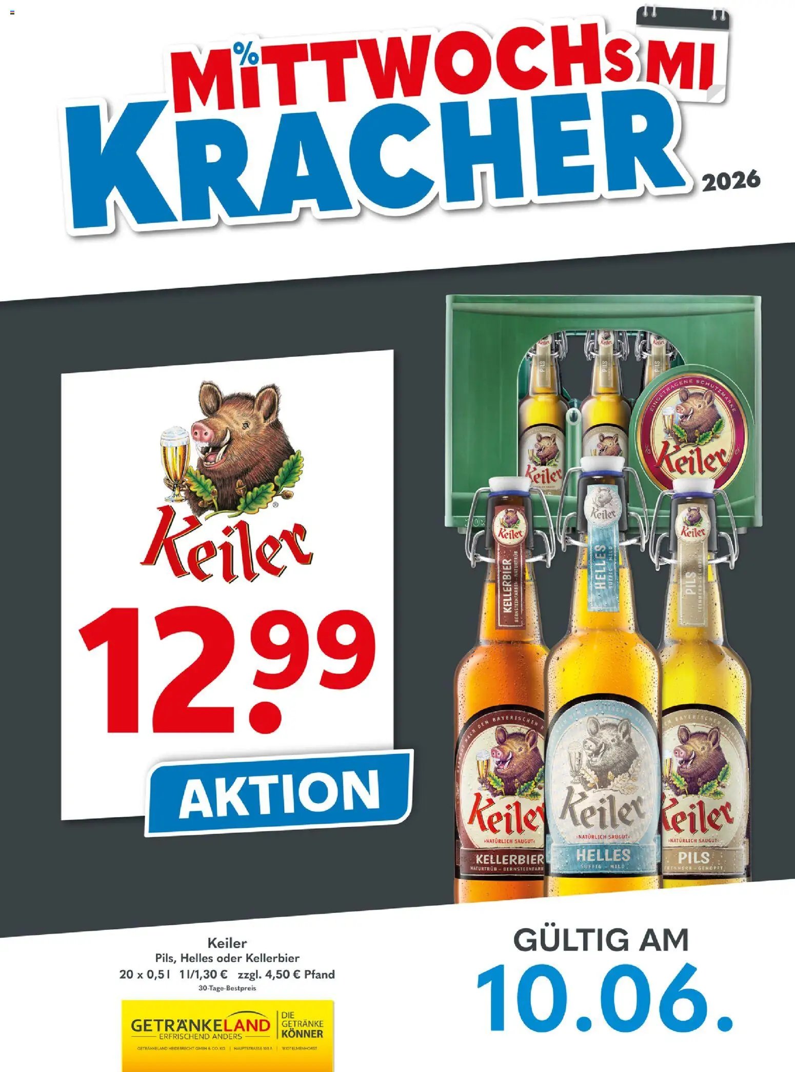 Getränkeland prospekt seit 10.06.2026 Getränkeland Mittwochs Kracher