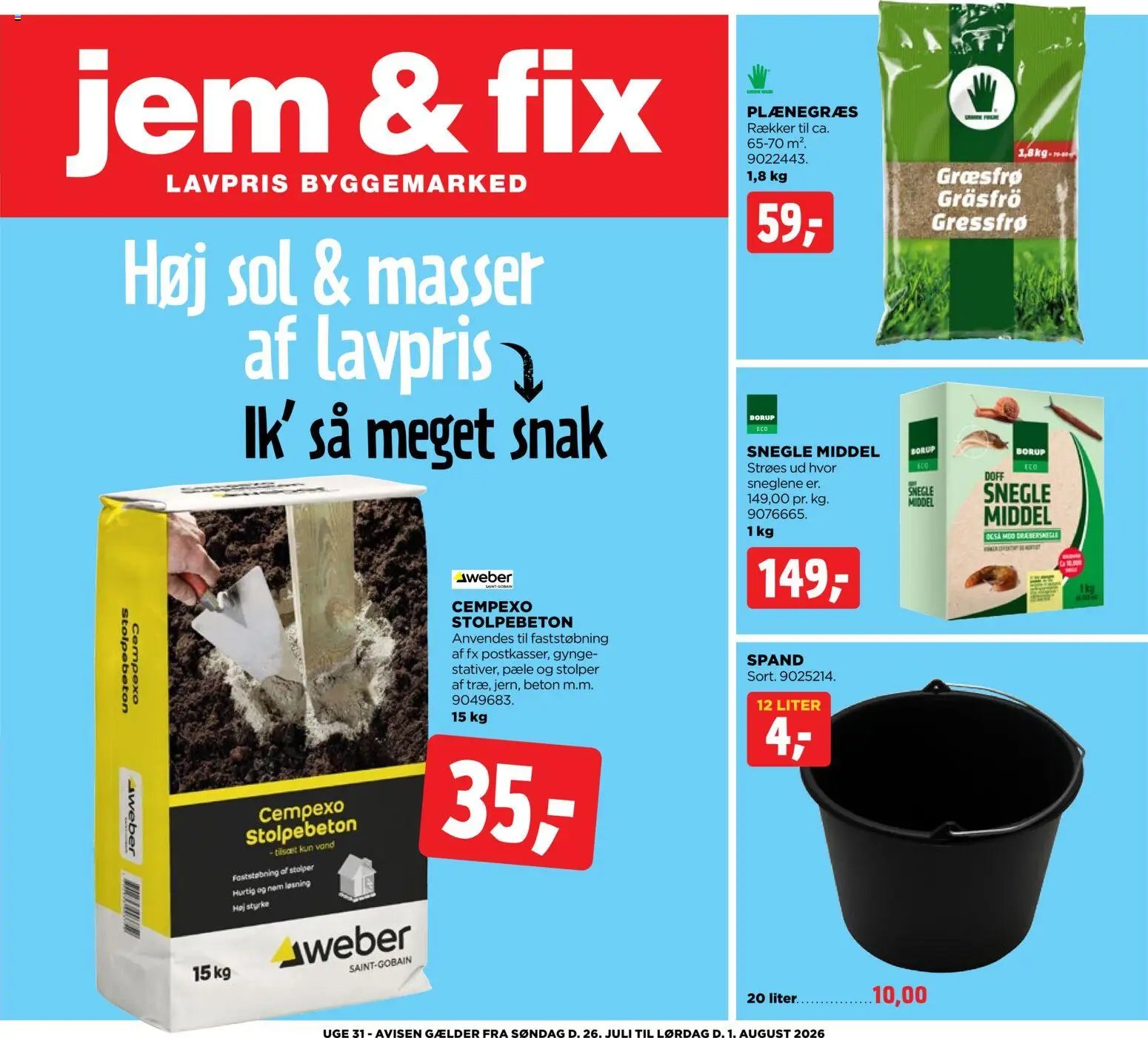Jem & fix tilbudsavis fra 26/07/2026 Jem & fix - Tilbudsavis uge 31