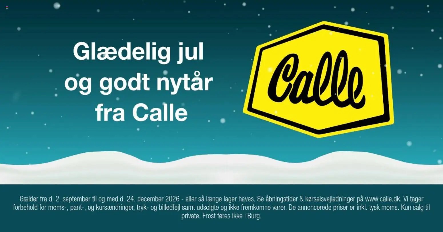 Nye Calle tilbud fra 23/10/2026