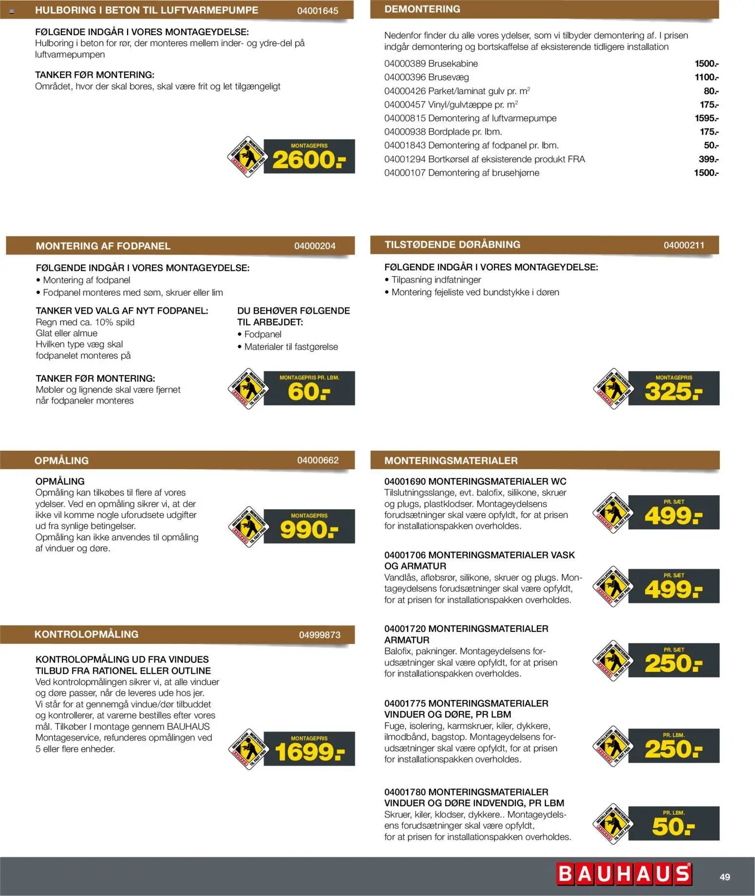 Bauhaus tilbudsavis fra 01/01/2026 Montageservice
