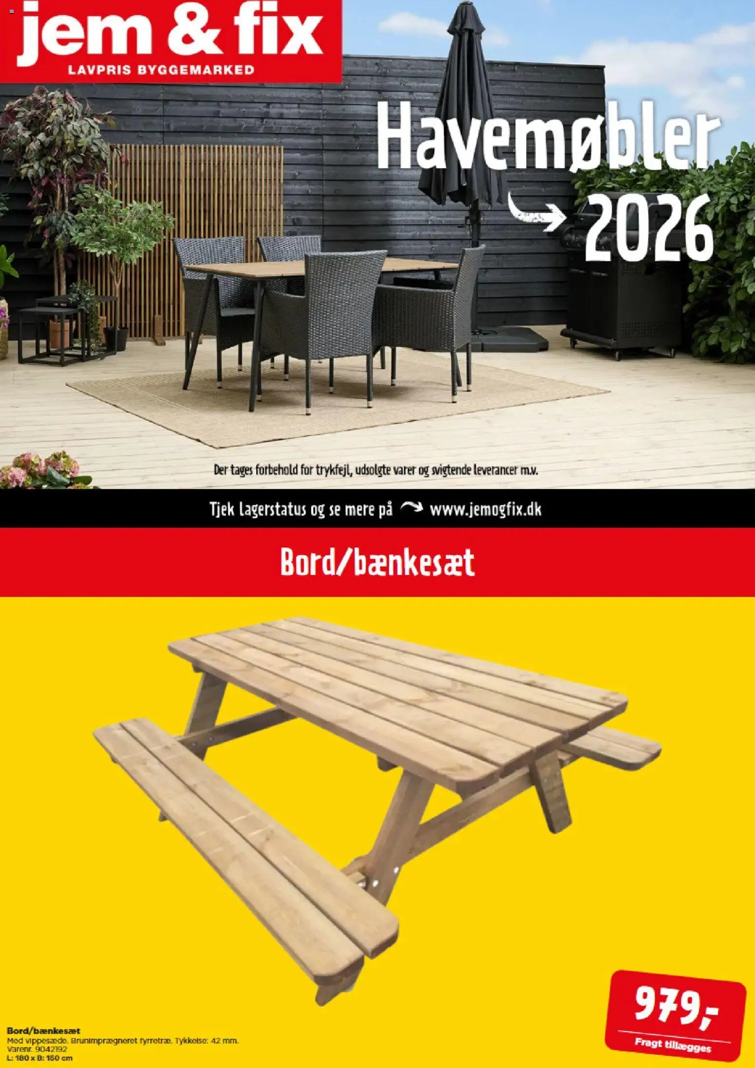Jem & fix tilbudsavis fra 13/03/2026 Jem & fix - Havemøbelkatalog 2026