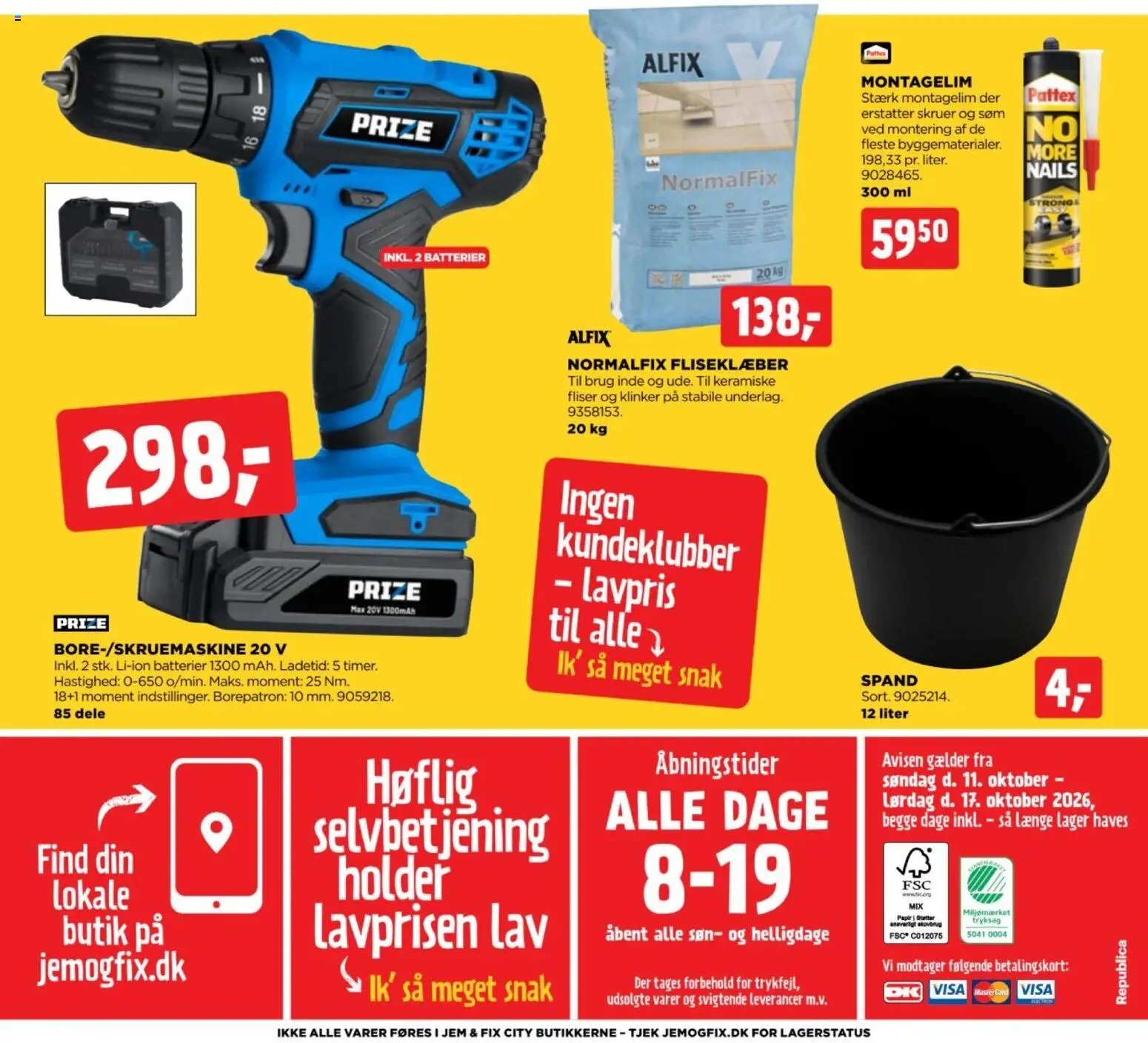 Nye Jem & fix tilbud fra 12/10/2026