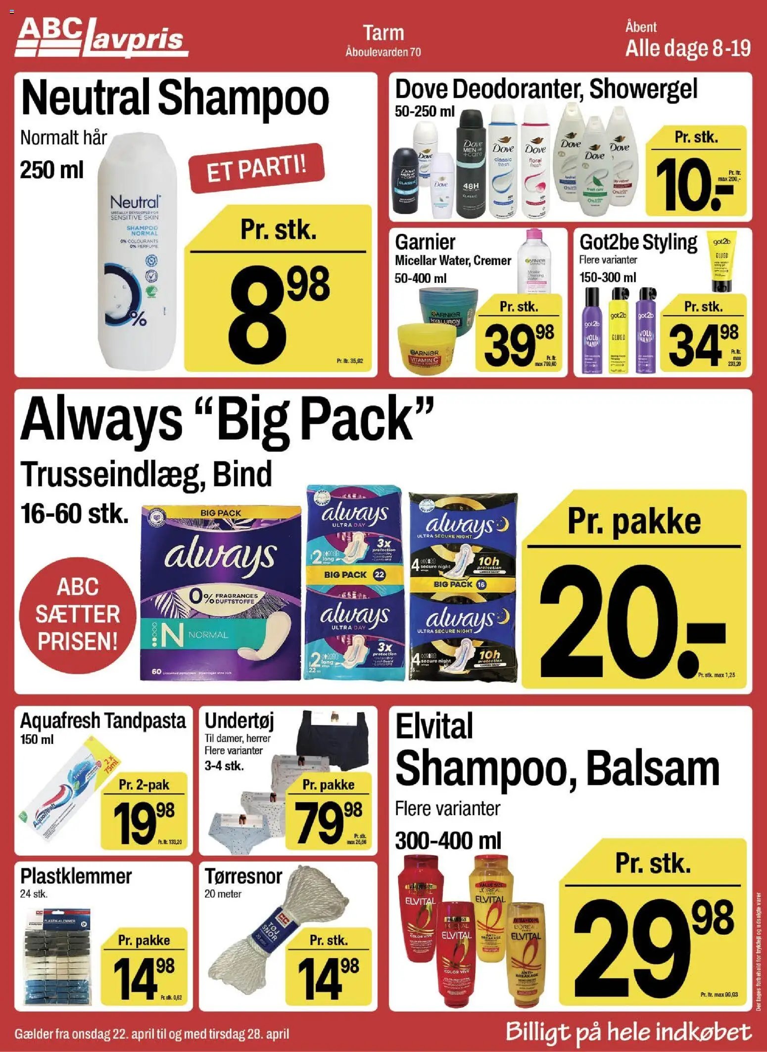 Abc Lavpris tilbudsavis fra 22/04/2026 Abc Lavpris - Tarm