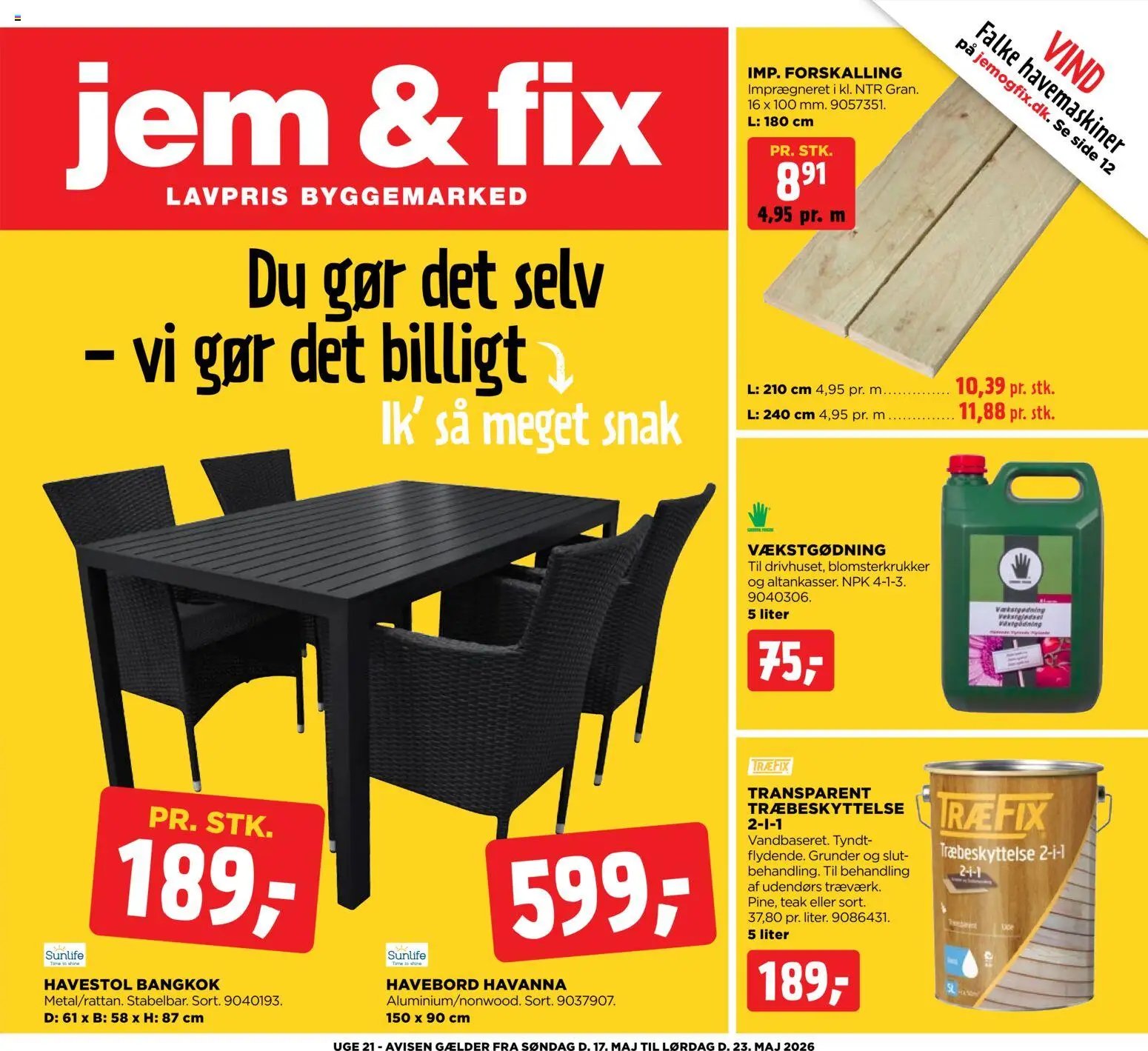 Jem & fix tilbudsavis fra 17/05/2026 Jem & fix - Tilbudsavis uge 21 (2026-05-17 - 2026-05-23)