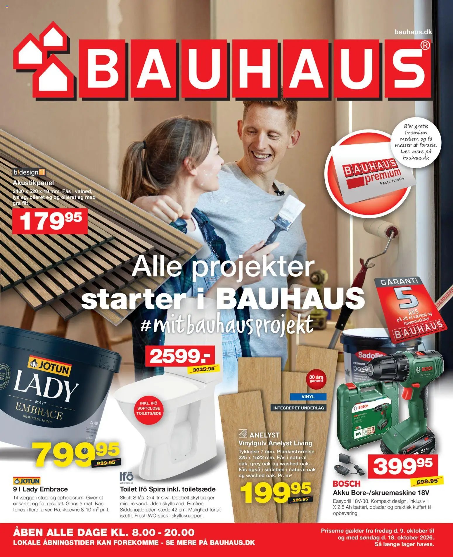 Nye Bauhaus tilbud fra 08/10/2026