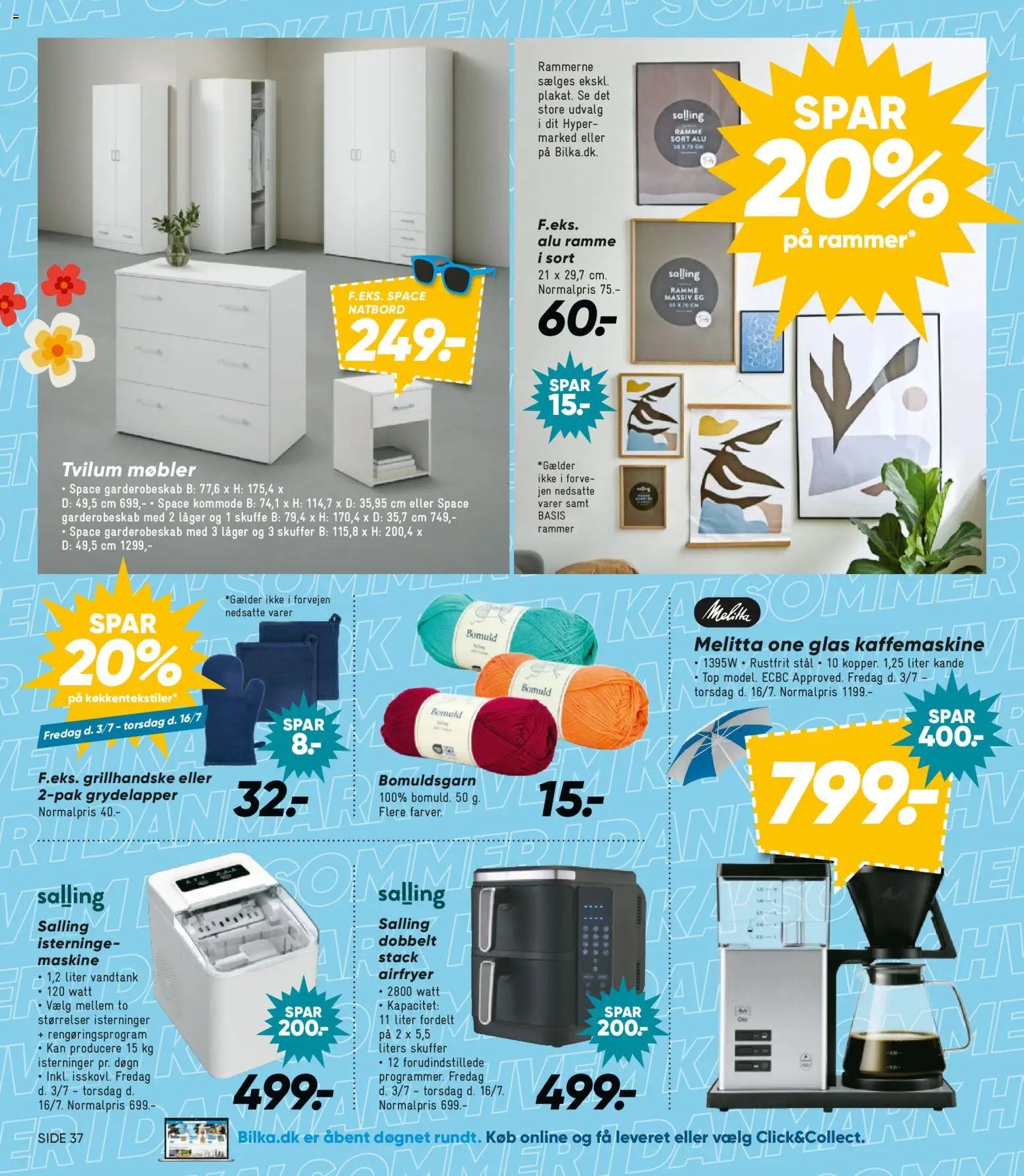 Bilka tilbudsavis fra 03/07/2026 Næste uges Bilka avis - Elektronik, Bolig, Have & Tekstil