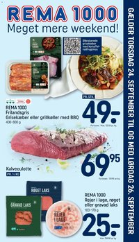 Rema 1000 tilbudsavis fra 24/09/2026 Rema 1000 - Uge 39 Indstik - Meget mere weekend