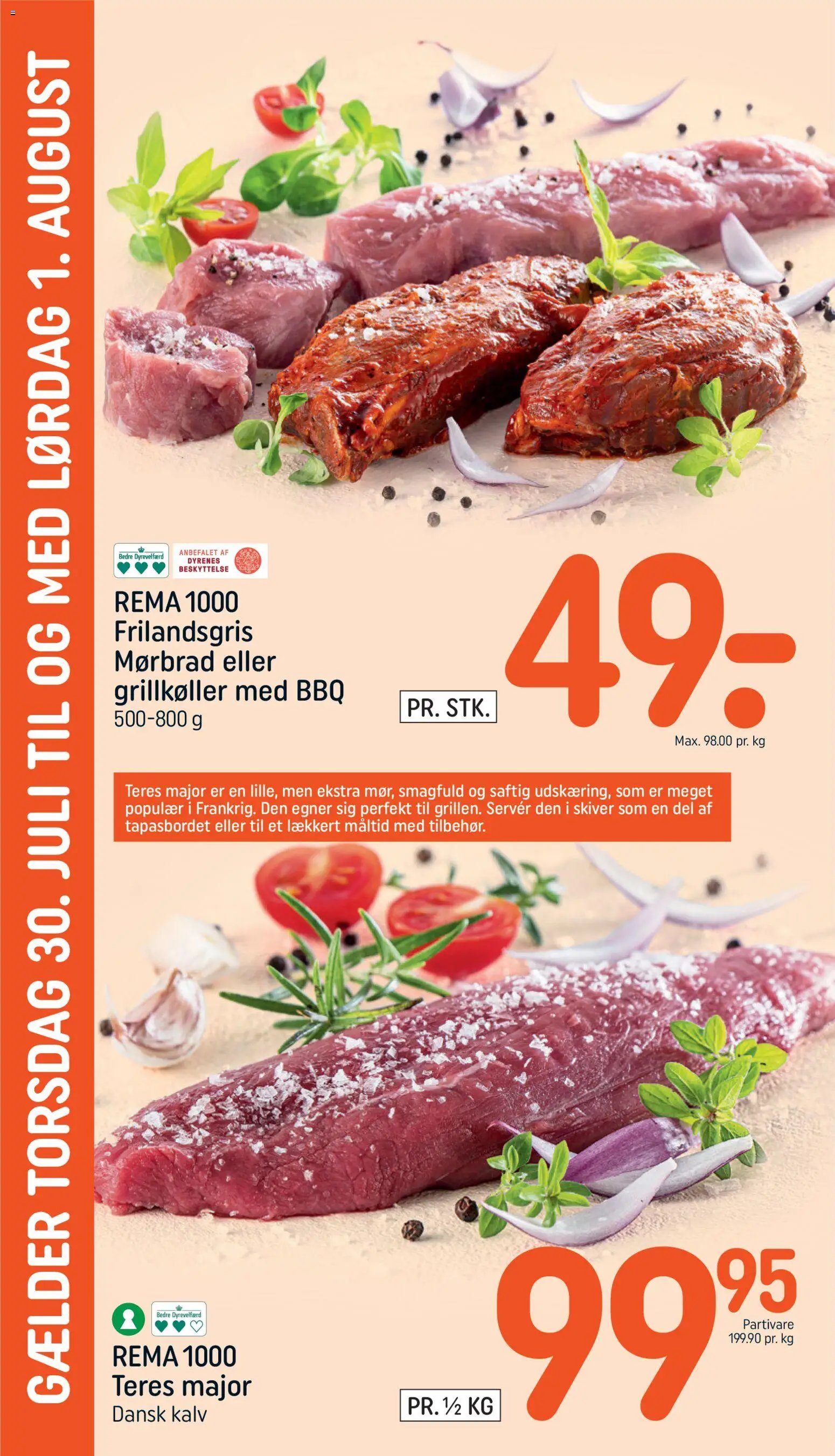 Rema 1000 tilbudsavis fra 30/07/2026 Rema 1000 - Uge 31 Indstik