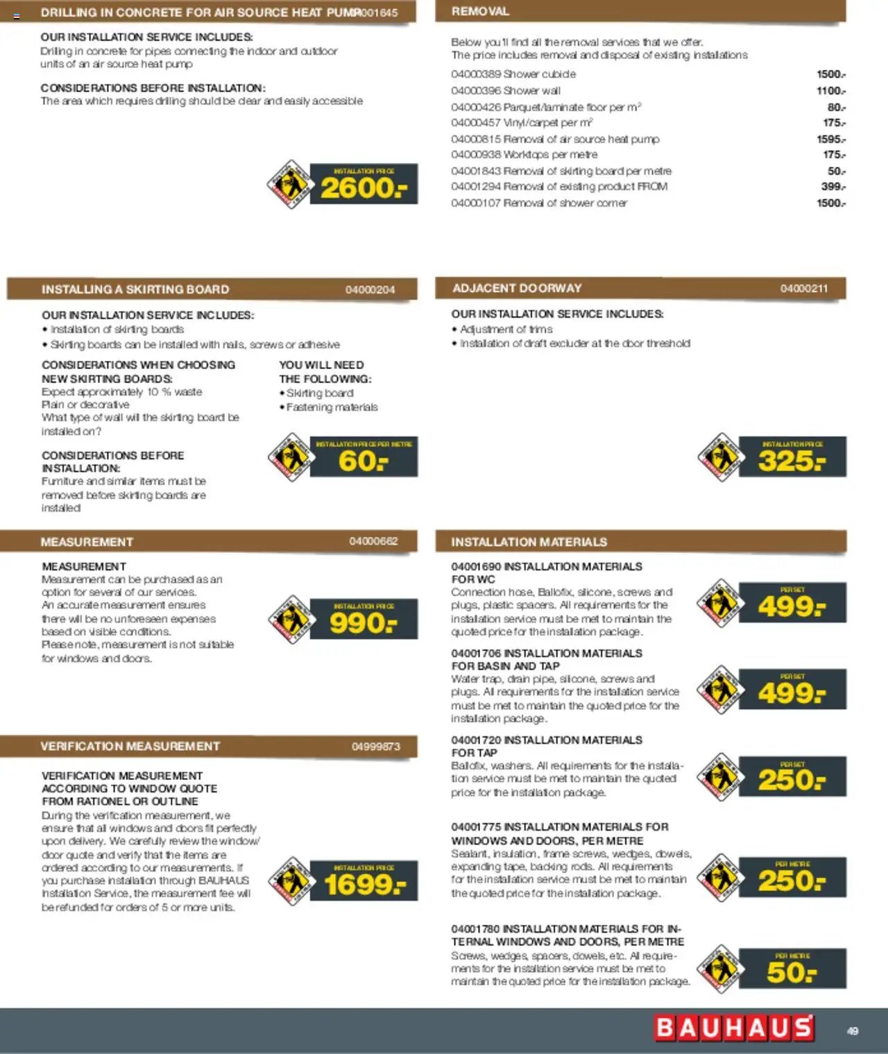 Bauhaus tilbudsavis fra 01/03/2025 Installation Service - ENGLISH