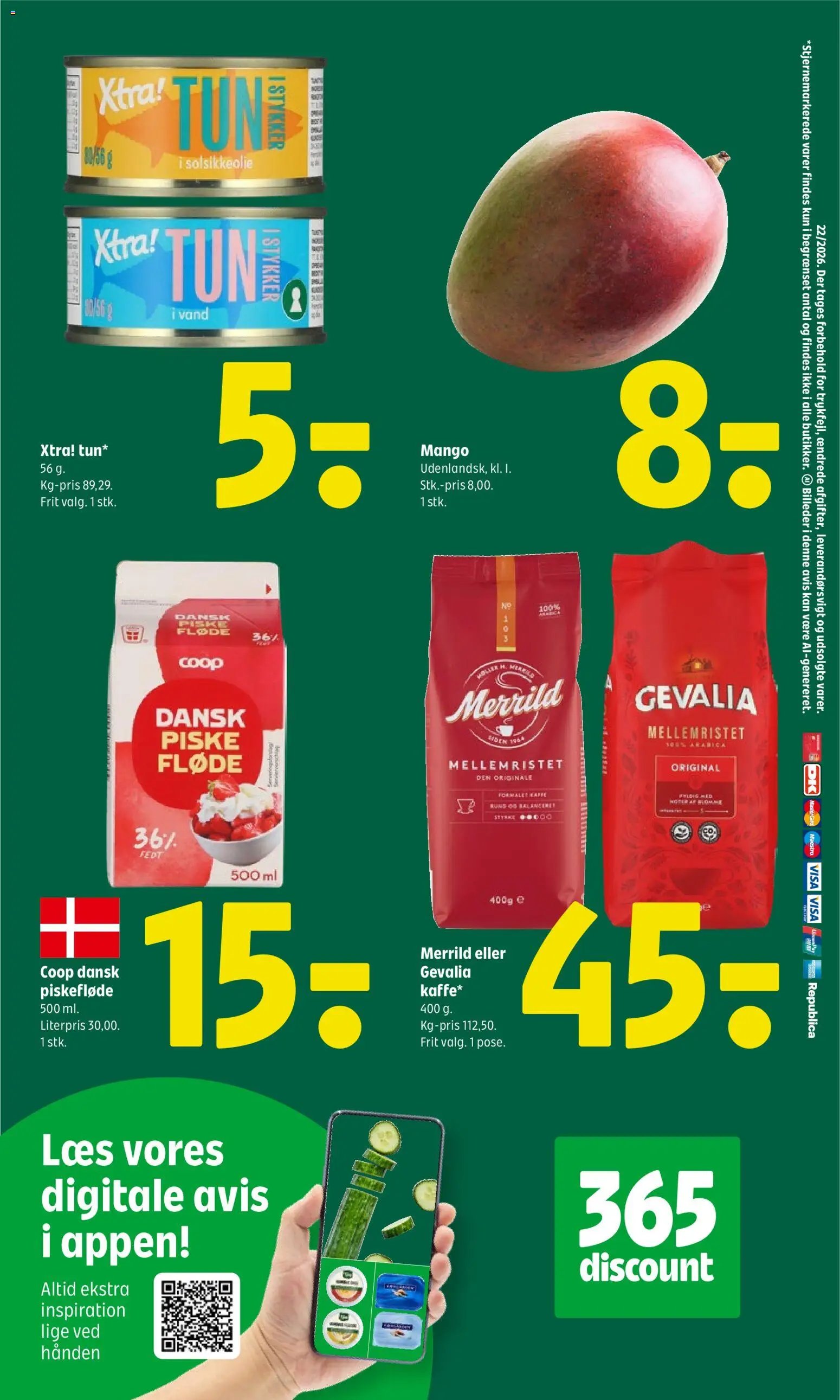 Coop 365 tilbudsavis fra 28/05/2026 Coop 365 - Tilbudsavis uge 22