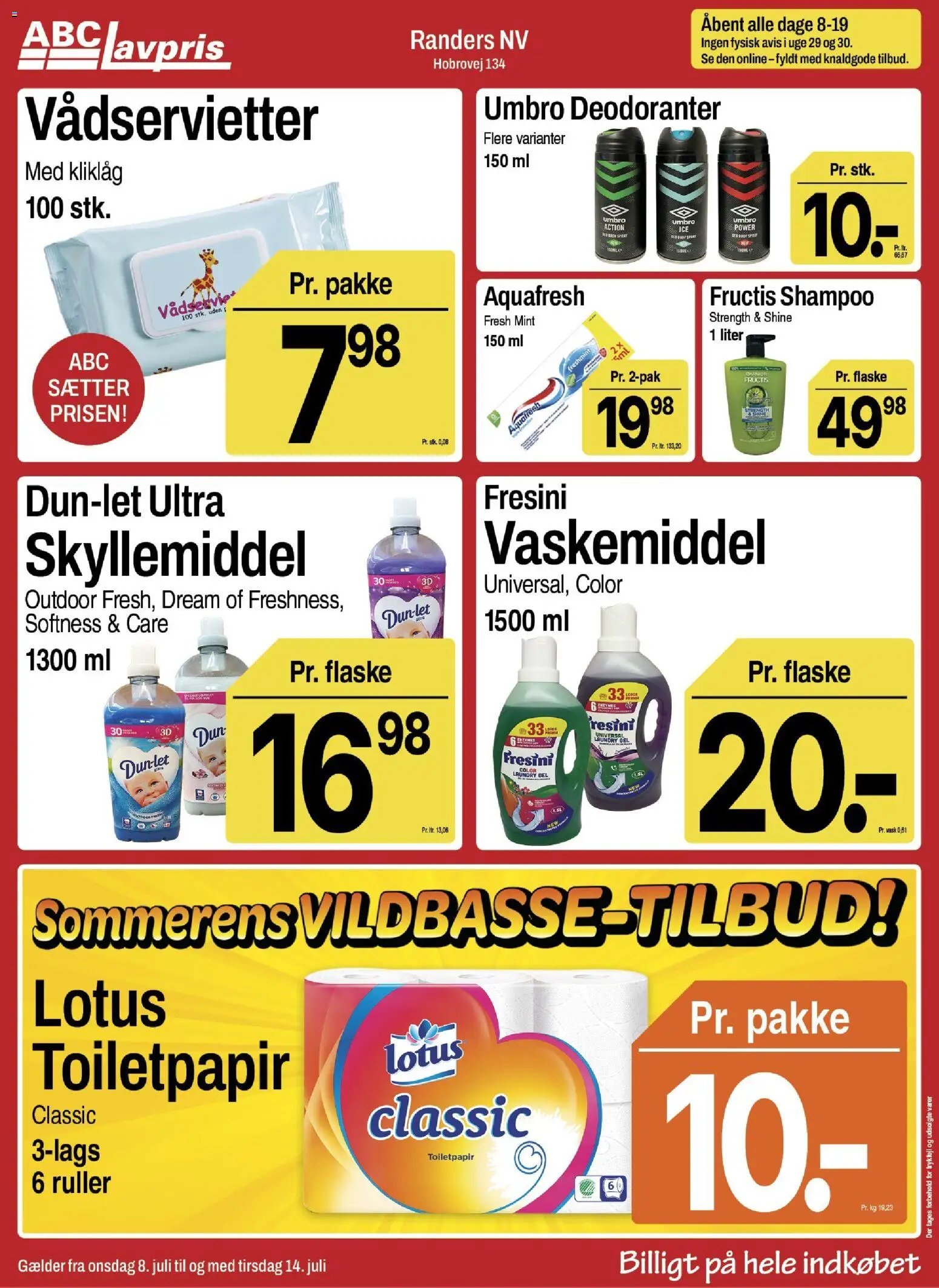 Abc Lavpris tilbudsavis fra 08/07/2026 Abc Lavpris - Tilbudsavis uge 28