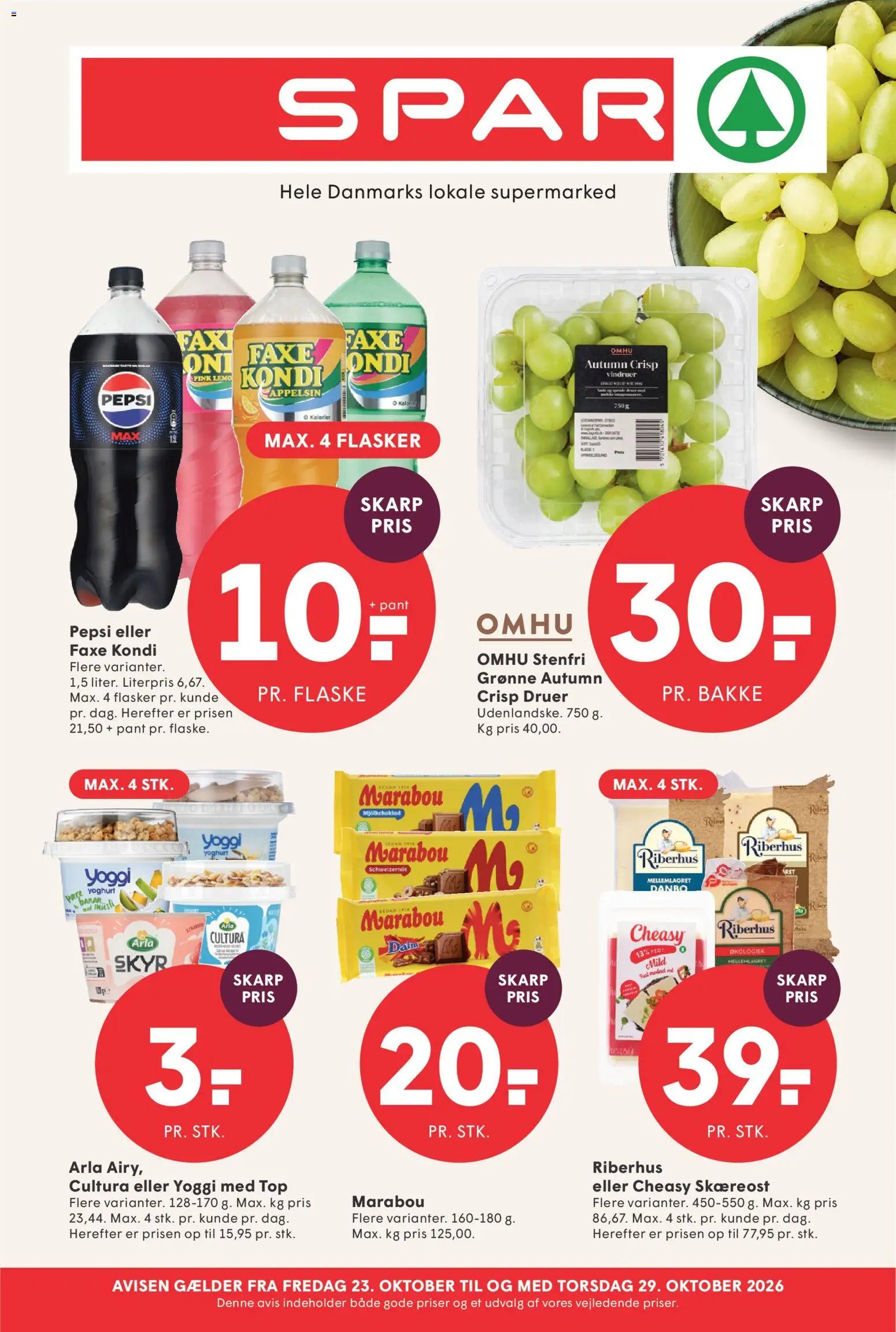 Nye Spar tilbud fra 23/10/2026