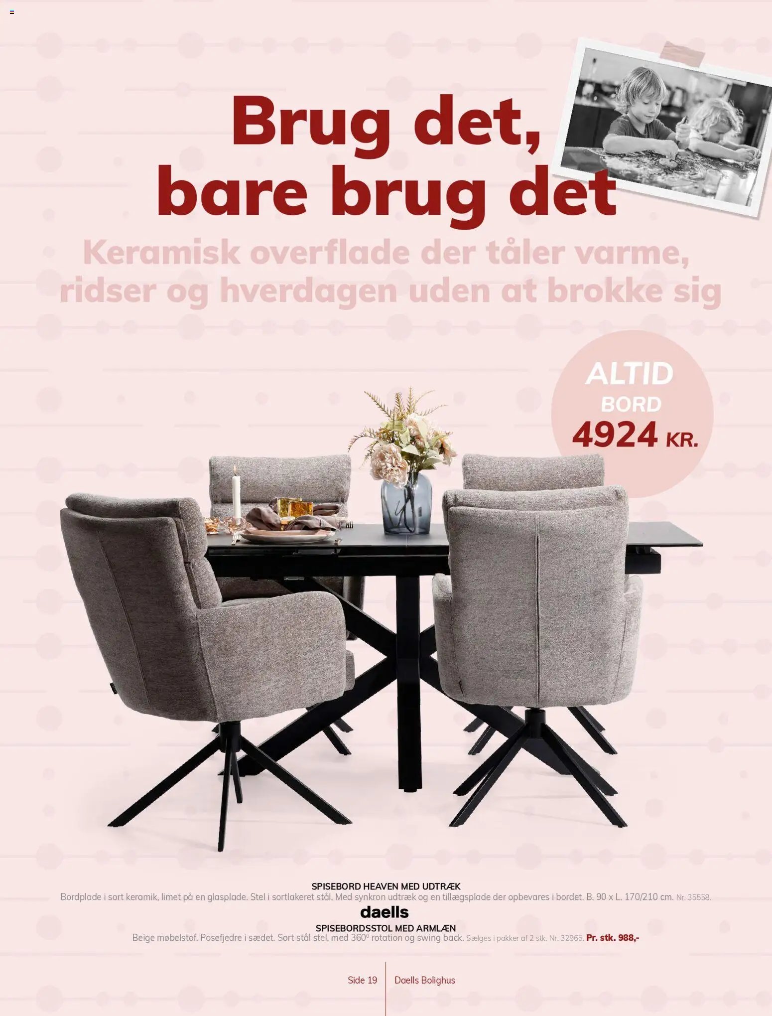 Daells Bolighus tilbudsavis fra 15/04/2026 Daells Bolighus - Nyt til spisestuen (2026-04-15)