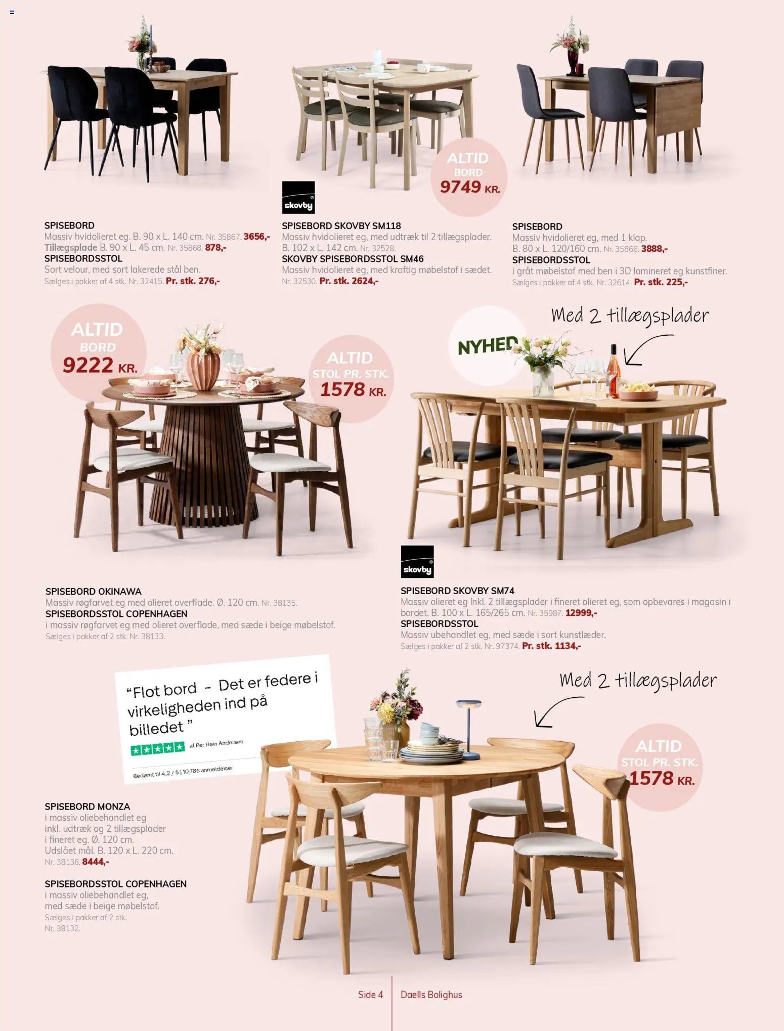 Daells Bolighus tilbudsavis fra 15/04/2026 Daells Bolighus - Nyt til spisestuen (2026-04-15)