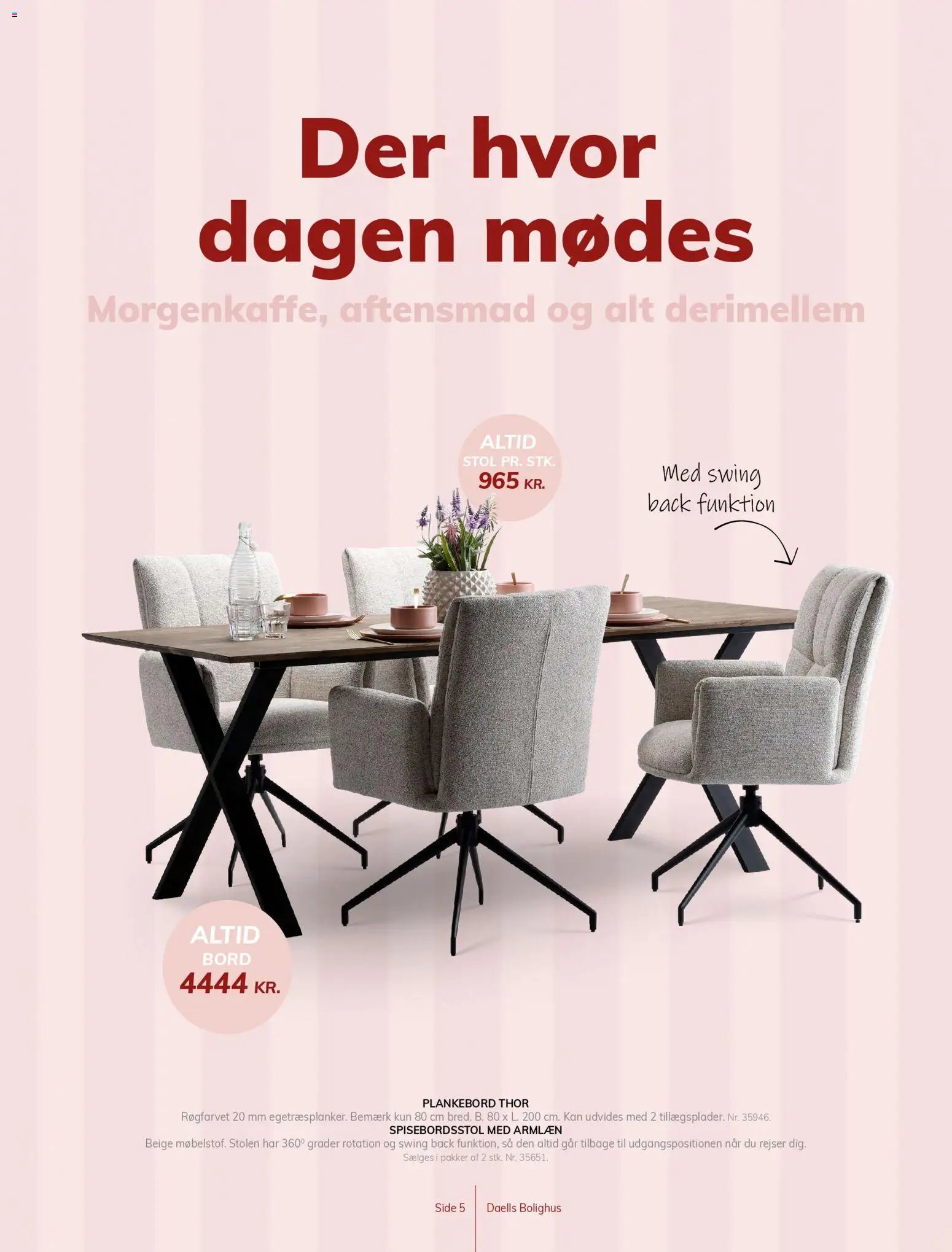 Daells Bolighus tilbudsavis fra 15/04/2026 Daells Bolighus - Nyt til spisestuen (2026-04-15)