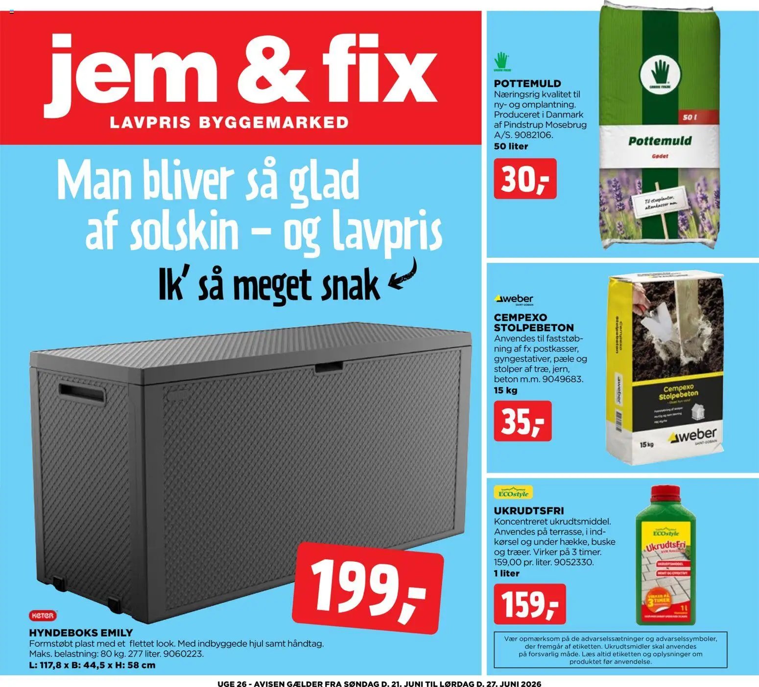 Jem & fix tilbudsavis fra 20/06/2026 Jem & fix - Tilbudsavis uge 26