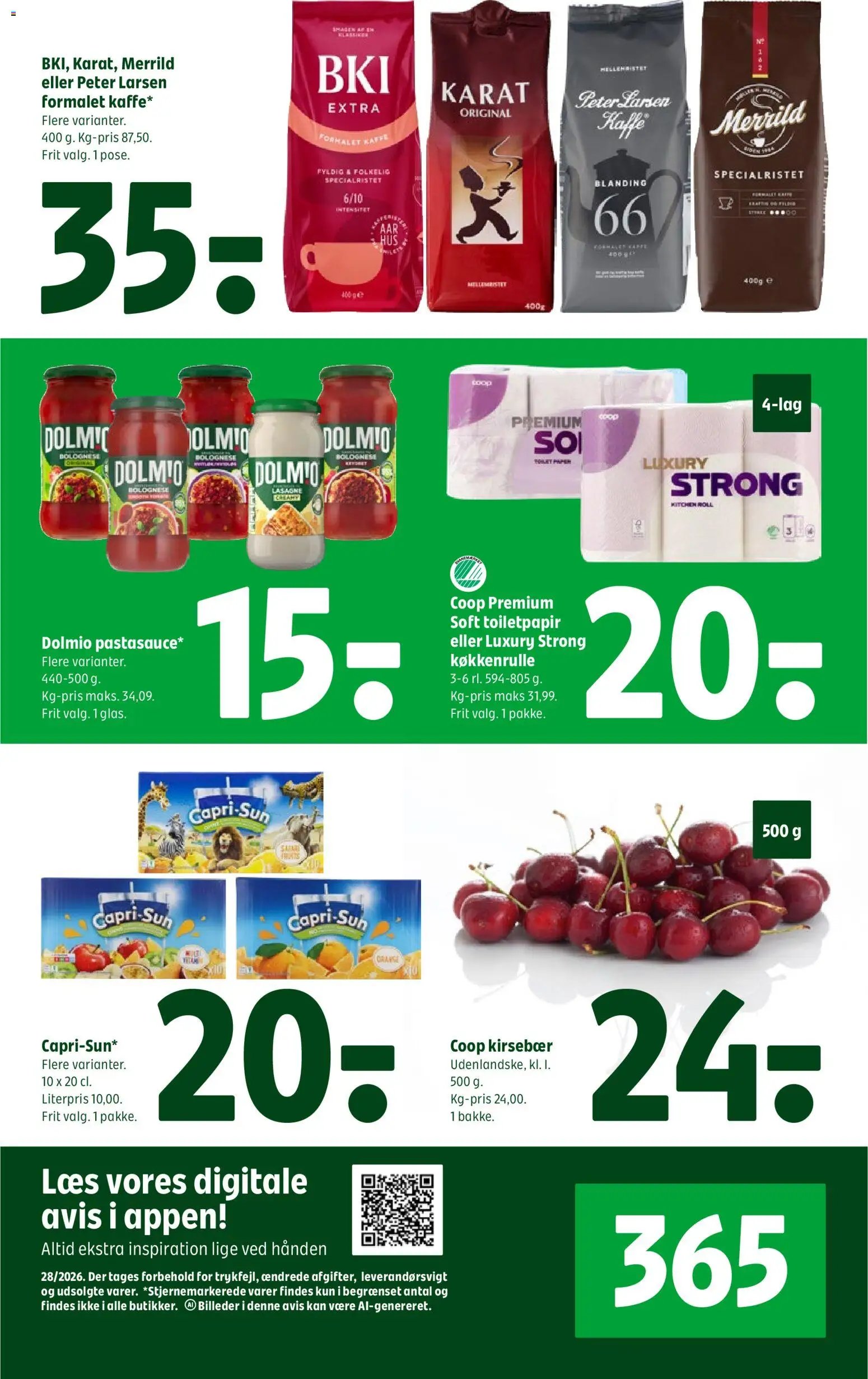 Coop 365 tilbudsavis fra 09/07/2026 Coop 365 - Tilbudsavis uge 28