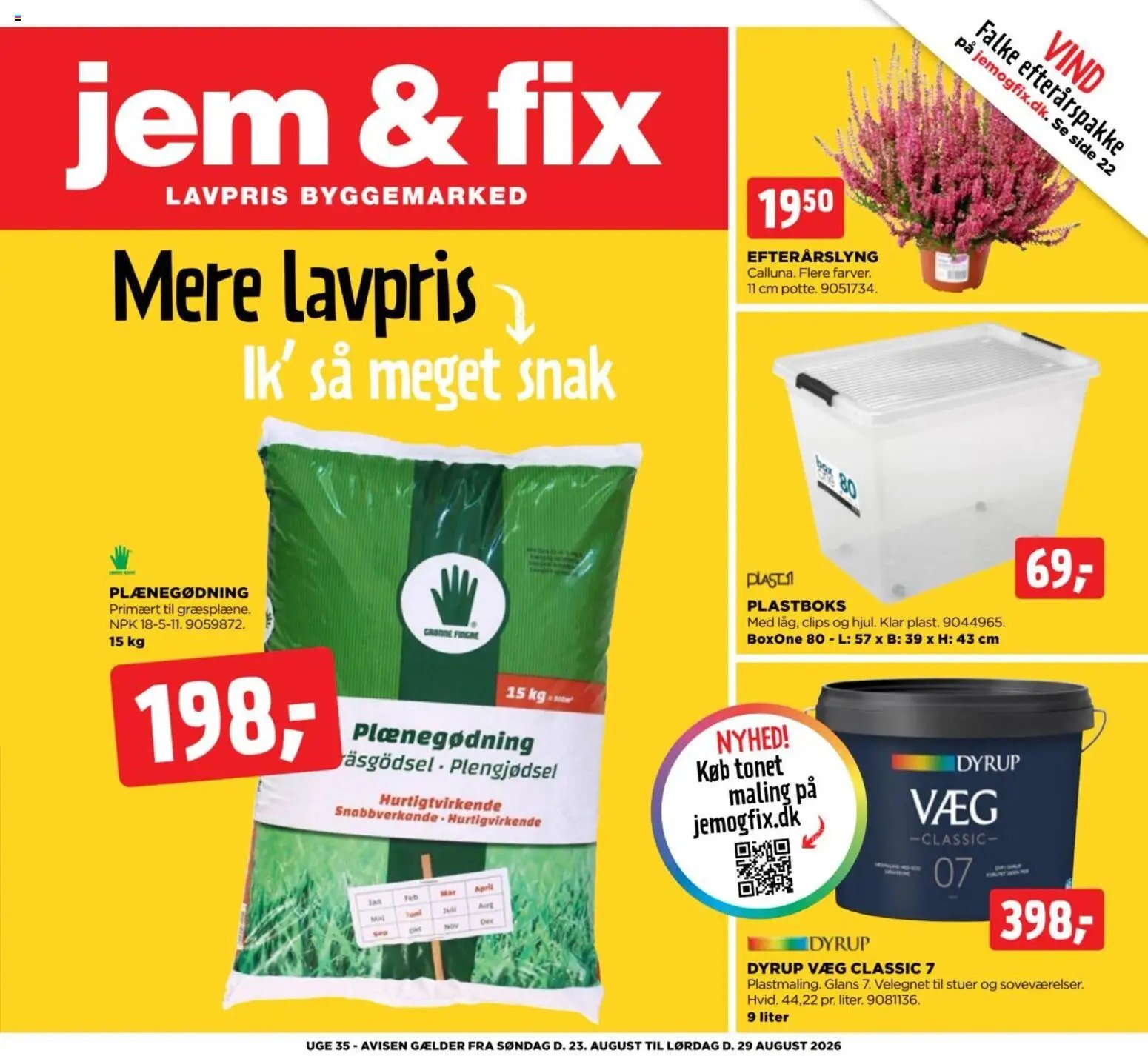 Jem & fix tilbudsavis fra 23/08/2026 Jem & fix - Tilbudsavis uge 35