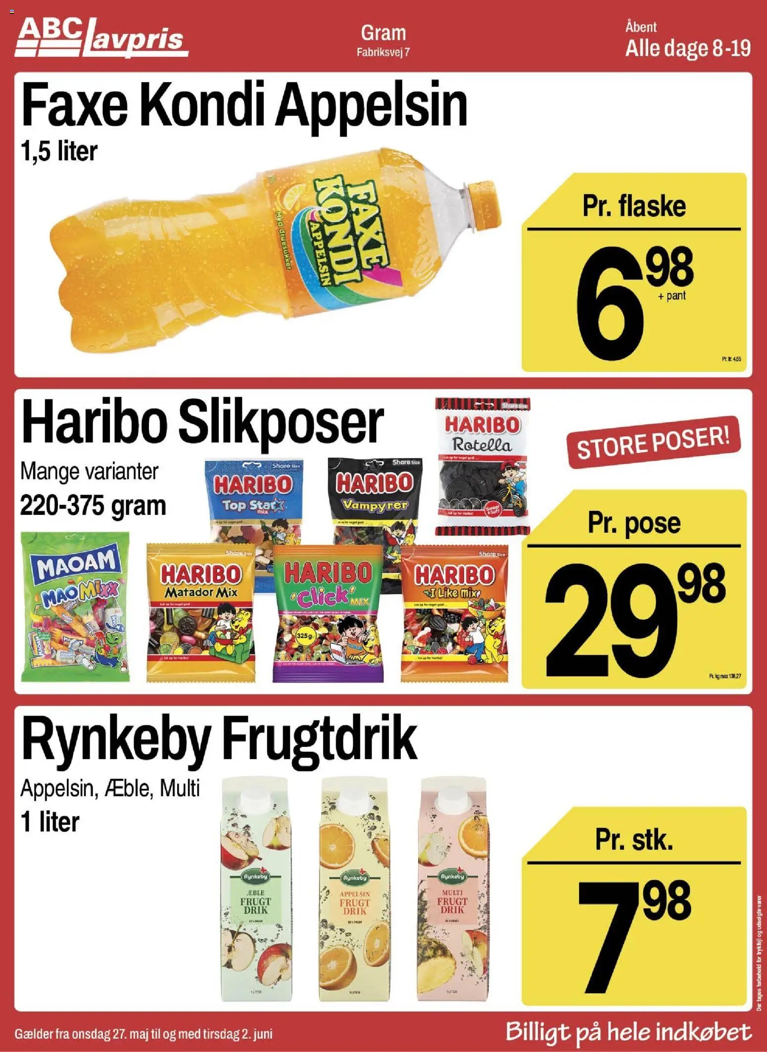 Abc Lavpris tilbudsavis fra 27/05/2026 Abc Lavpris - Gram