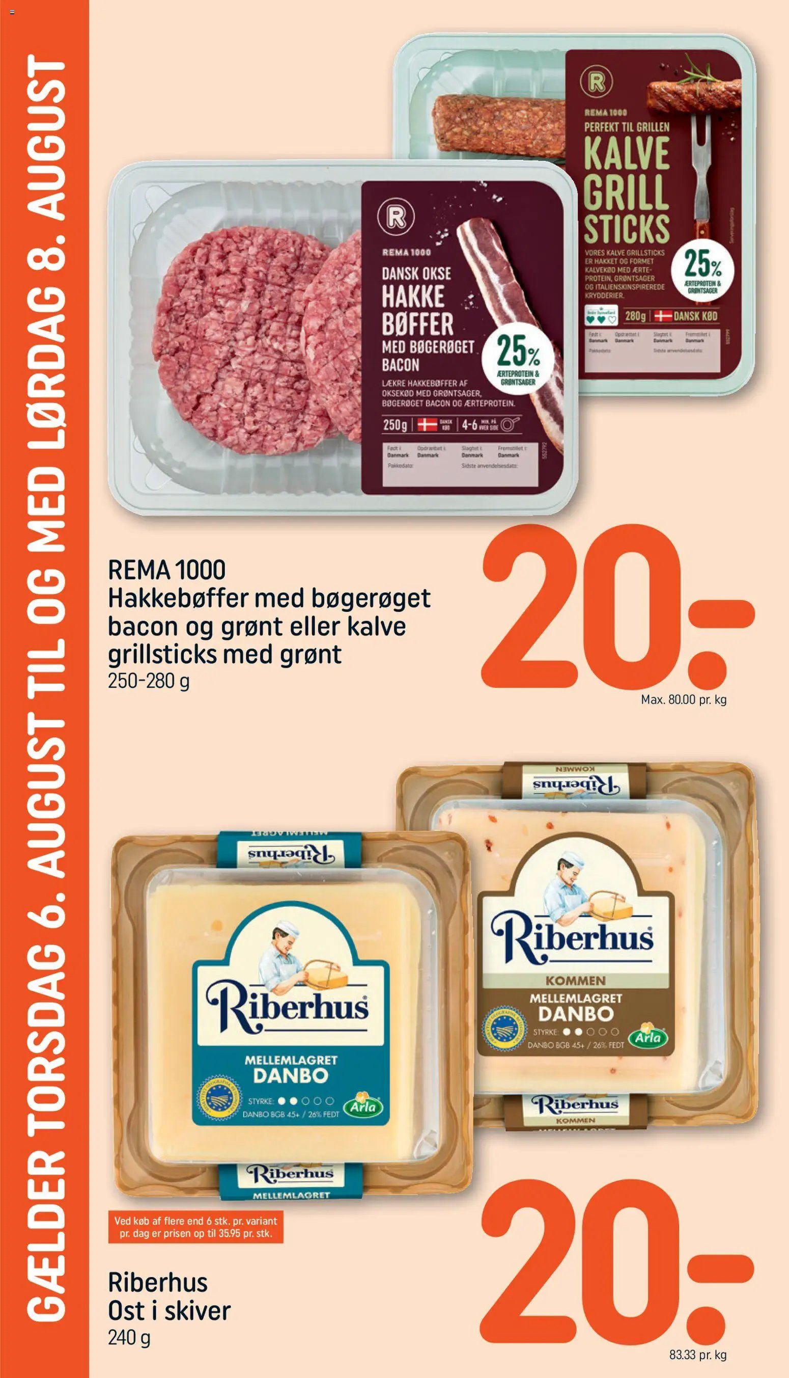 Rema 1000 tilbudsavis fra 06/08/2026 Rema 1000 - Uge 32 Indstik