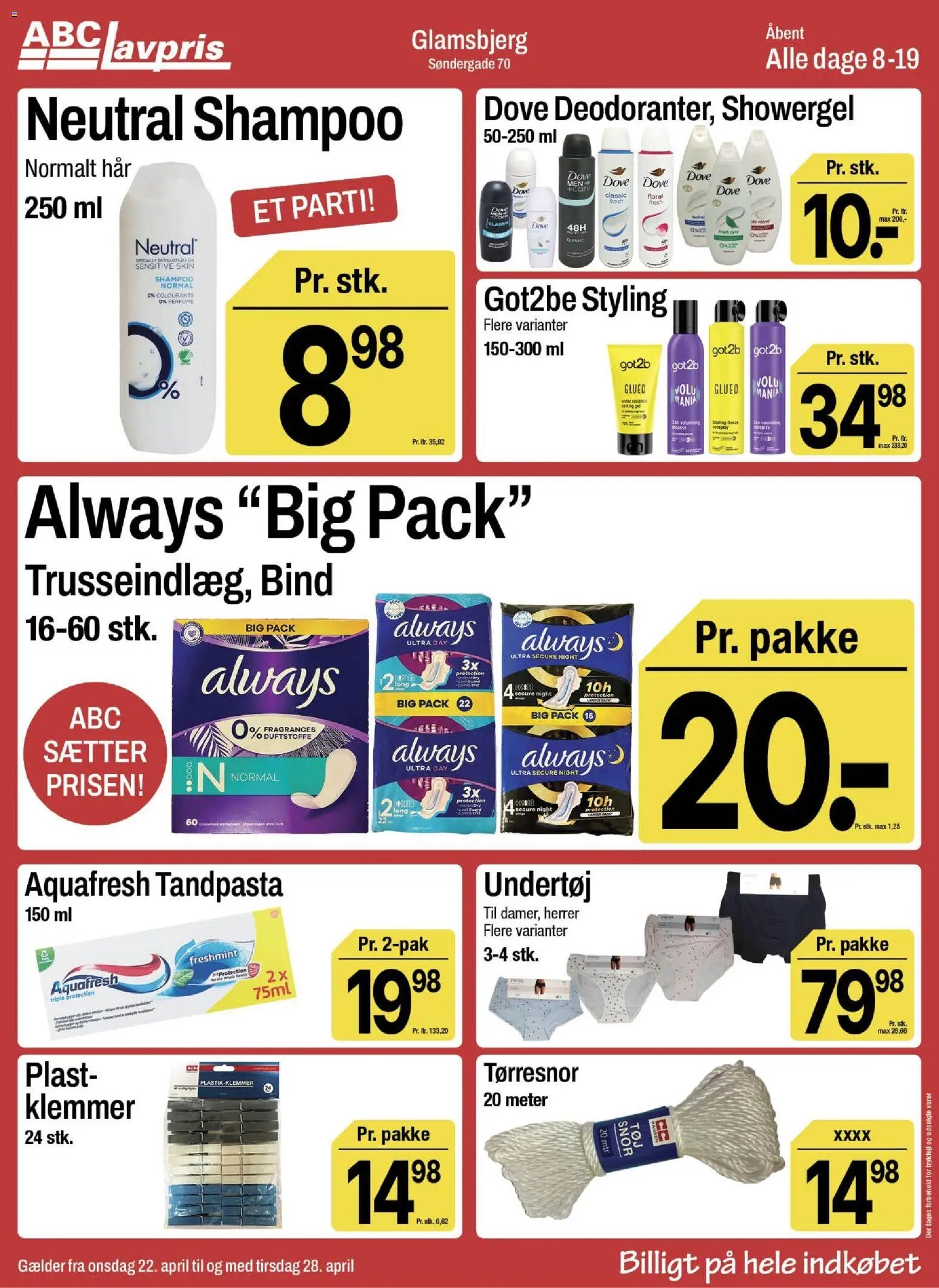 Abc Lavpris tilbudsavis fra 22/04/2026 Abc Lavpris - Glamsbjerg