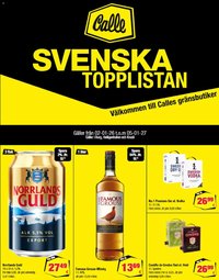 Calle tilbudsavis fra 02/01/2026 Svenska Topplistan
