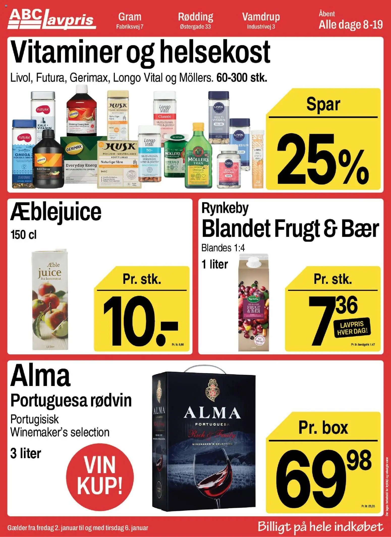 Abc Lavpris tilbudsavis fra 02/01/2026 Gram