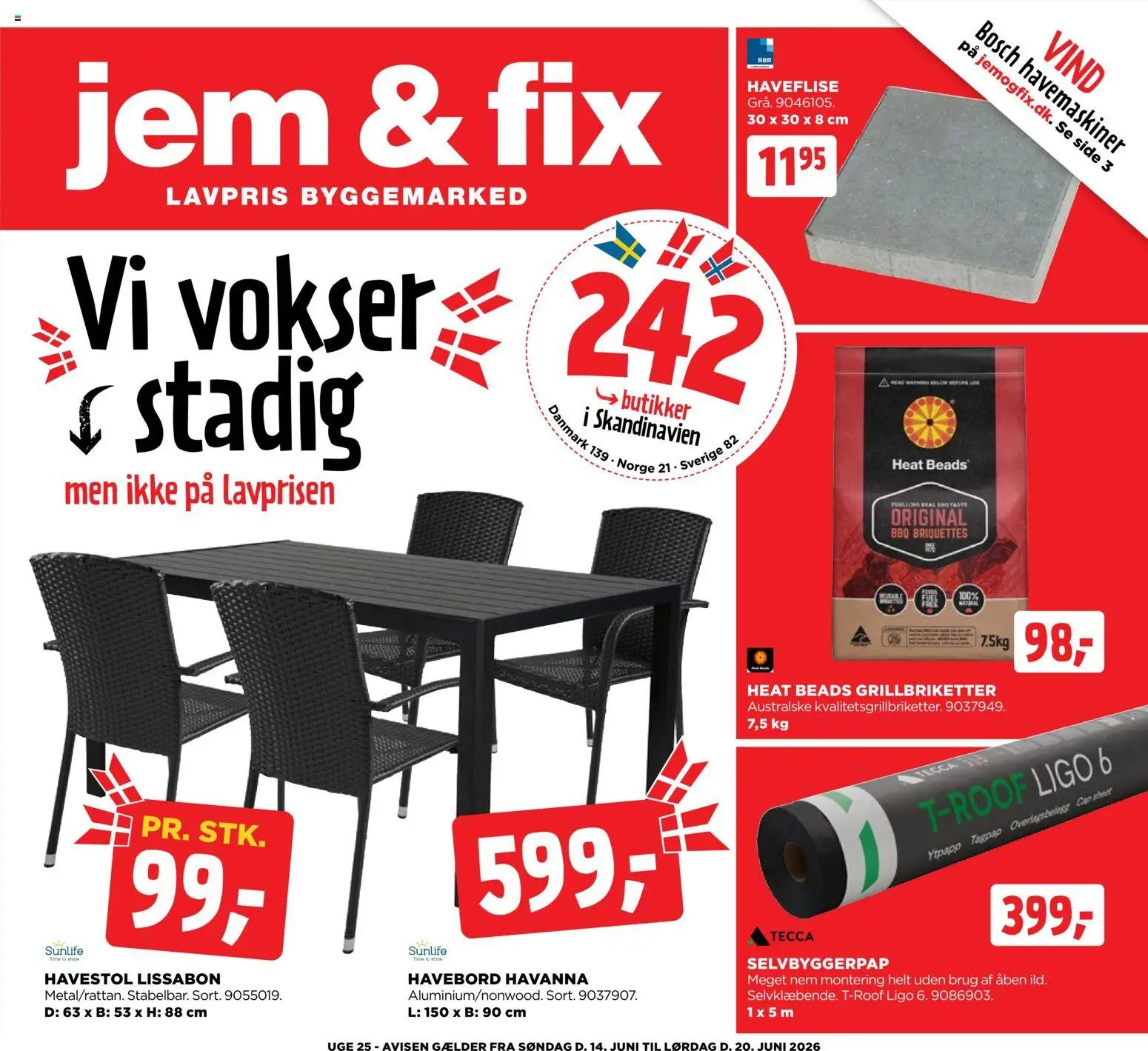 Jem & fix tilbudsavis fra 14/06/2026 Jem & fix - Tilbudsavis uge 25