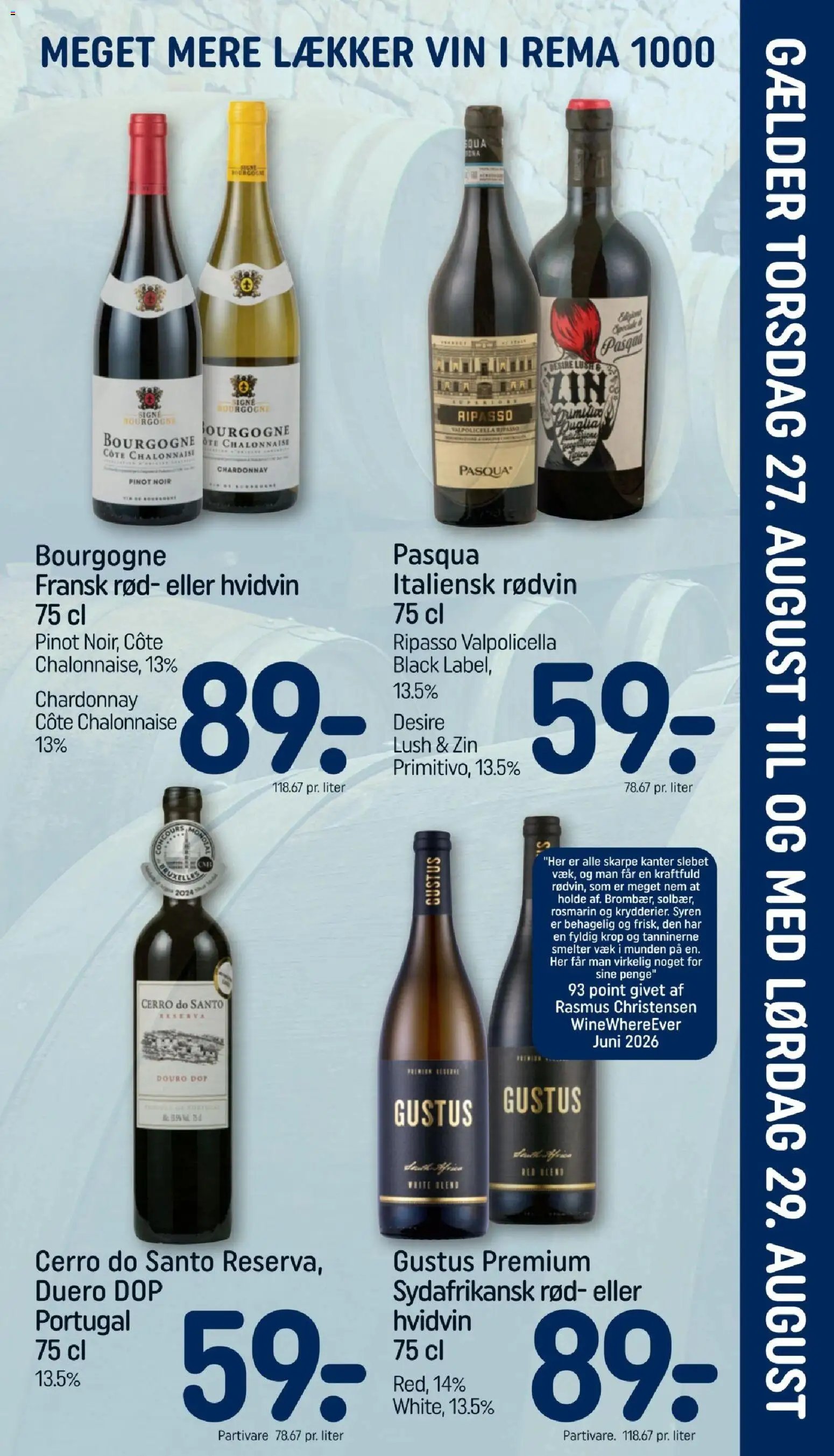 Rema 1000 tilbudsavis fra 27/08/2026 Rema 1000 - Uge 35 Indstik