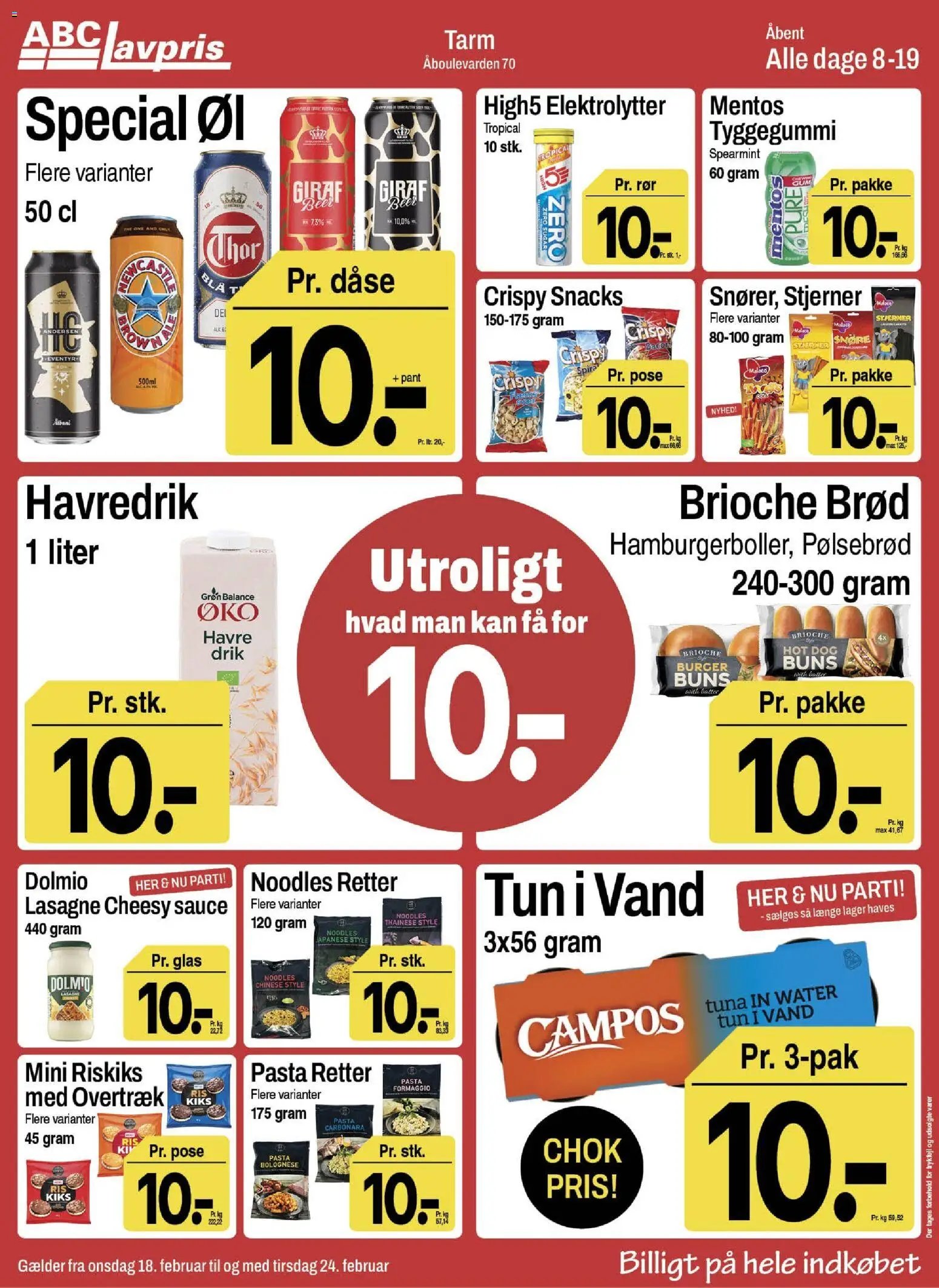 Abc Lavpris tilbudsavis fra 18/02/2026 Tarm