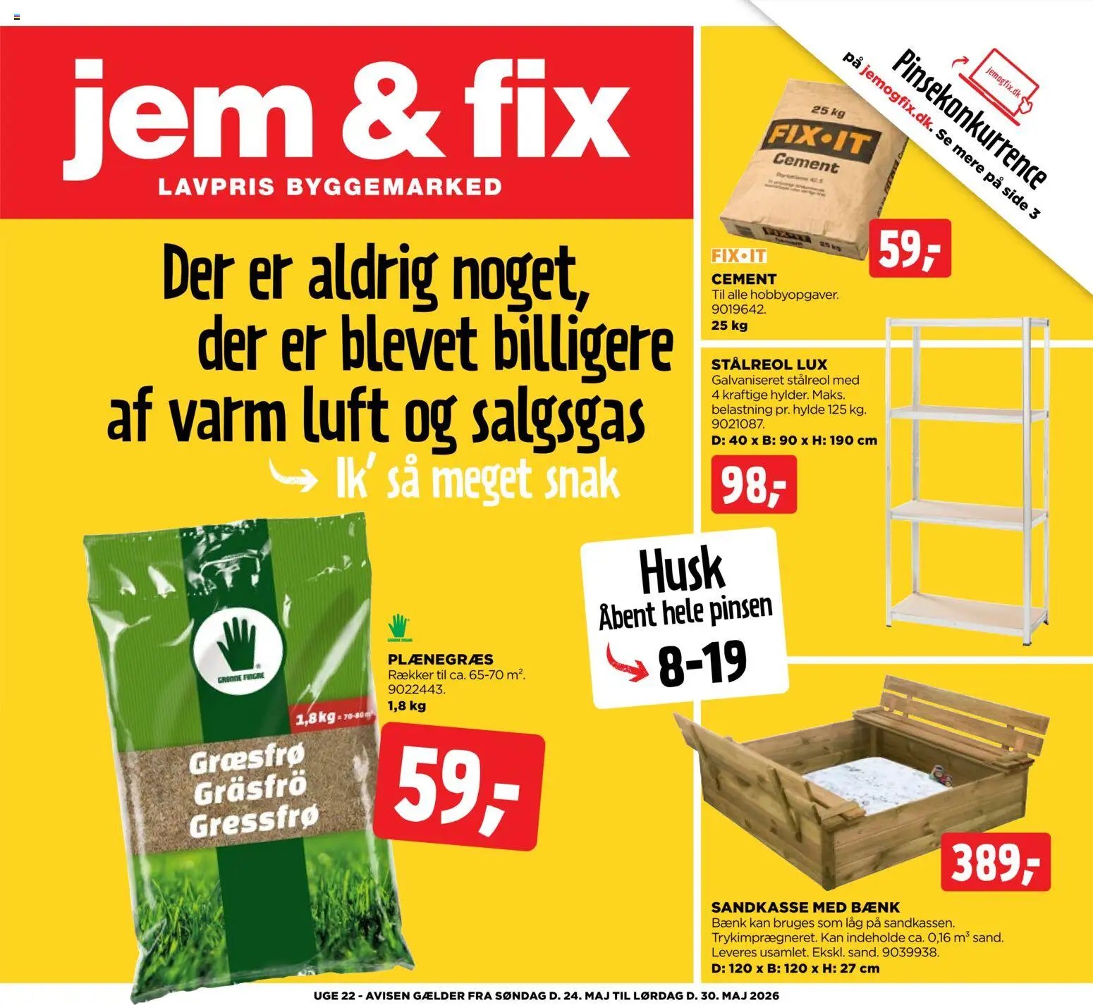 Jem & fix tilbudsavis fra 24/05/2026 Jem & fix - Tilbudsavis uge 22