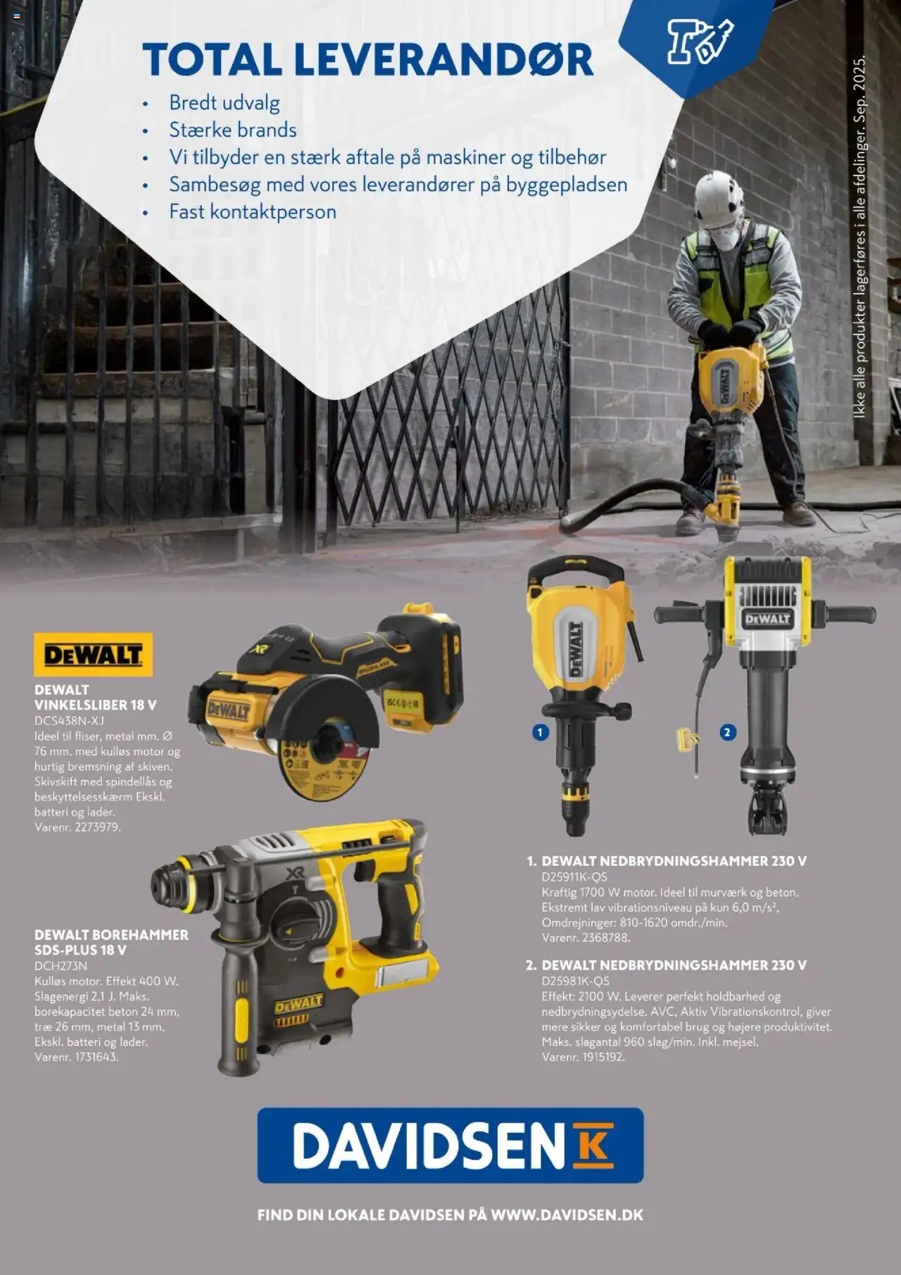 Davidsen tilbudsavis fra 15/09/2025 Murer & entreprenør