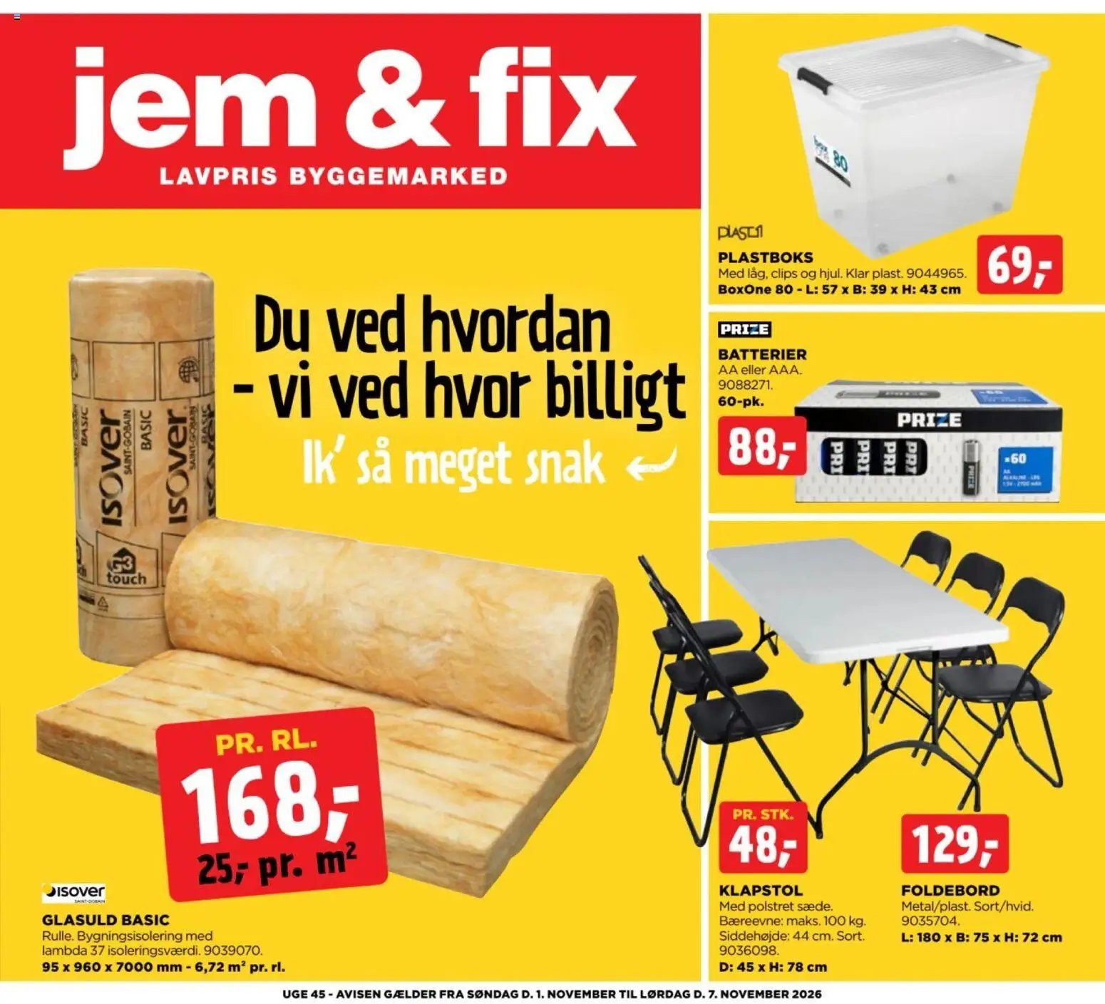 Nye Jem & fix tilbud fra 01/11/2026