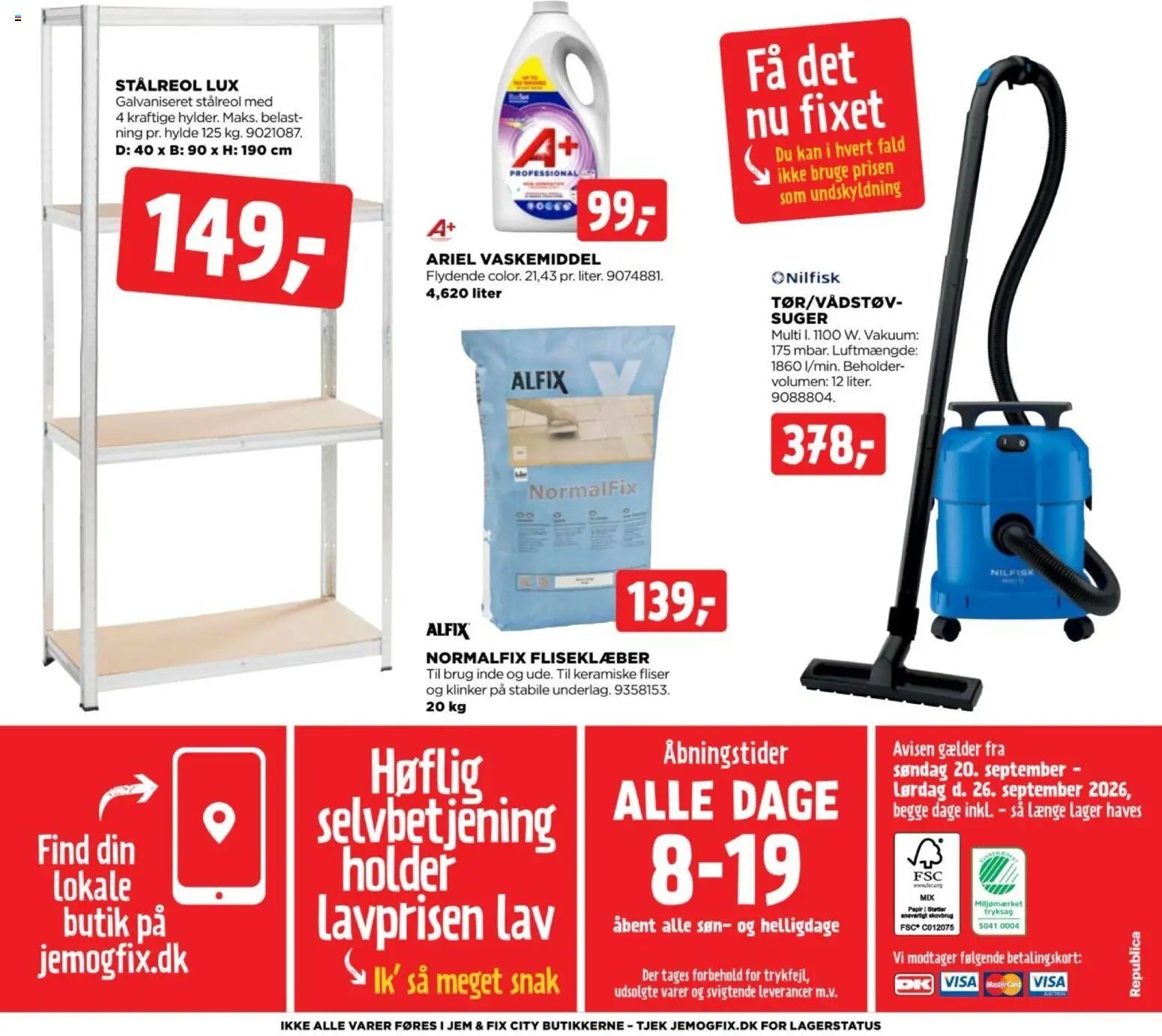 Jem & fix tilbudsavis fra 20/09/2026 Jem & fix - Tilbudsavis uge 39