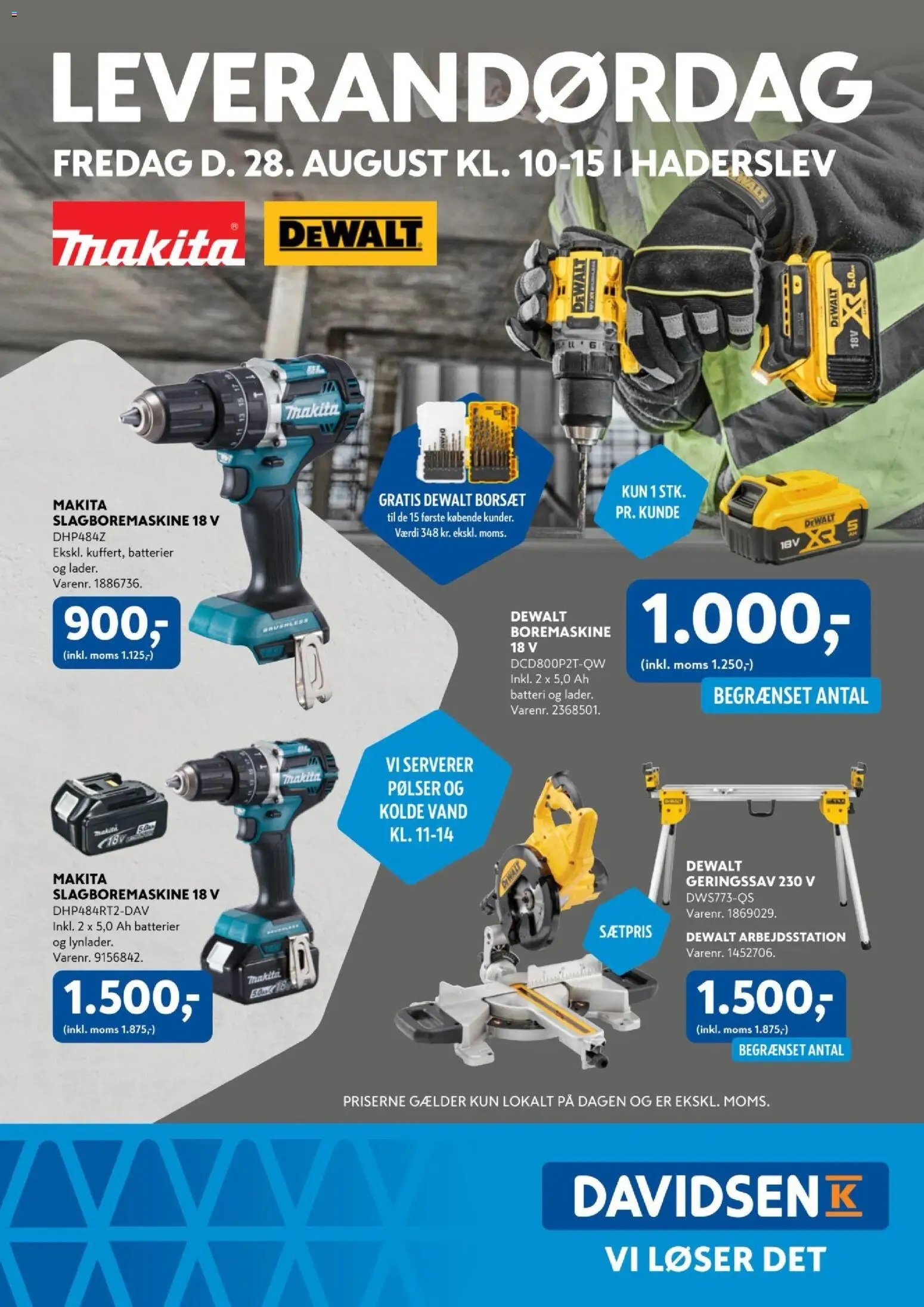 Davidsen tilbudsavis fra 28/08/2026 Davidsen - Makita-Dewalt Haderslev
