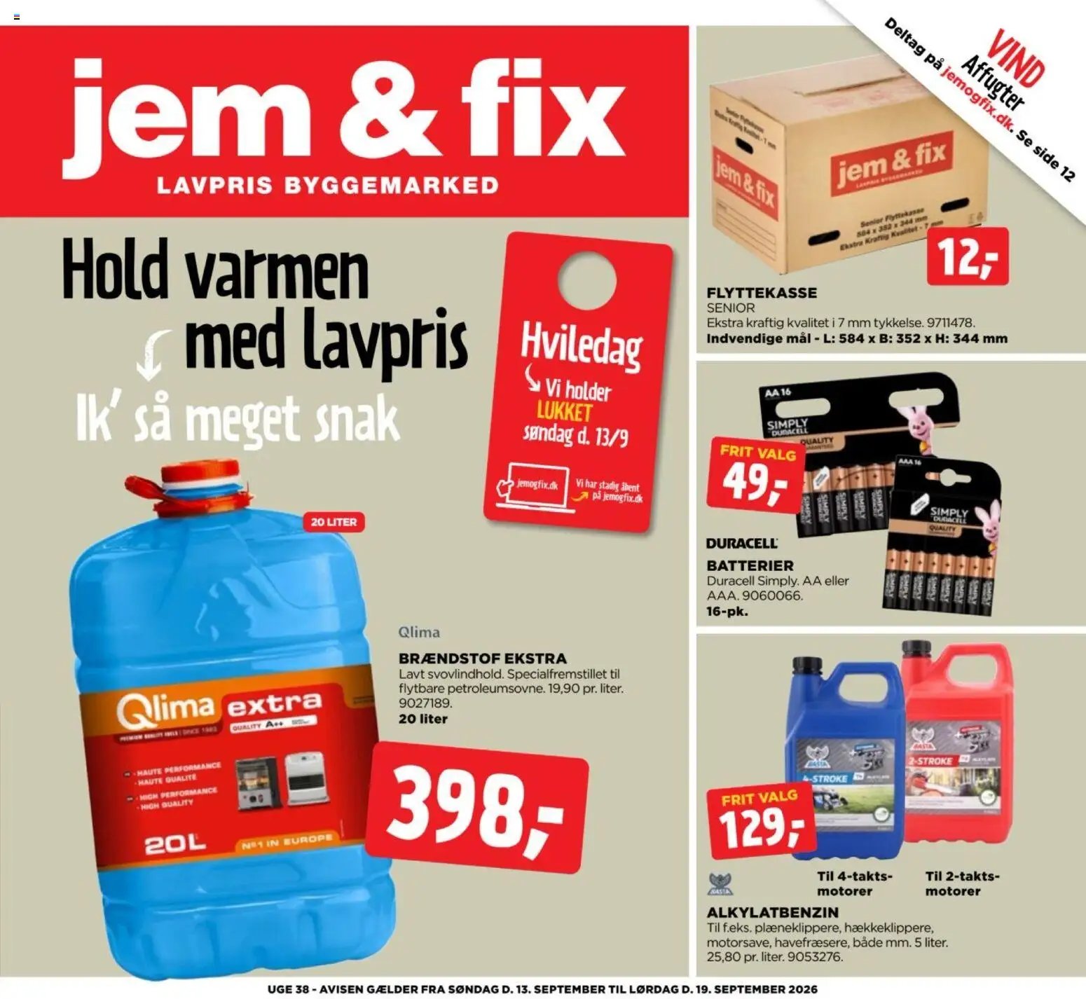 Jem & fix tilbudsavis fra 13/09/2026 Jem & fix - Tilbudsavis uge 38