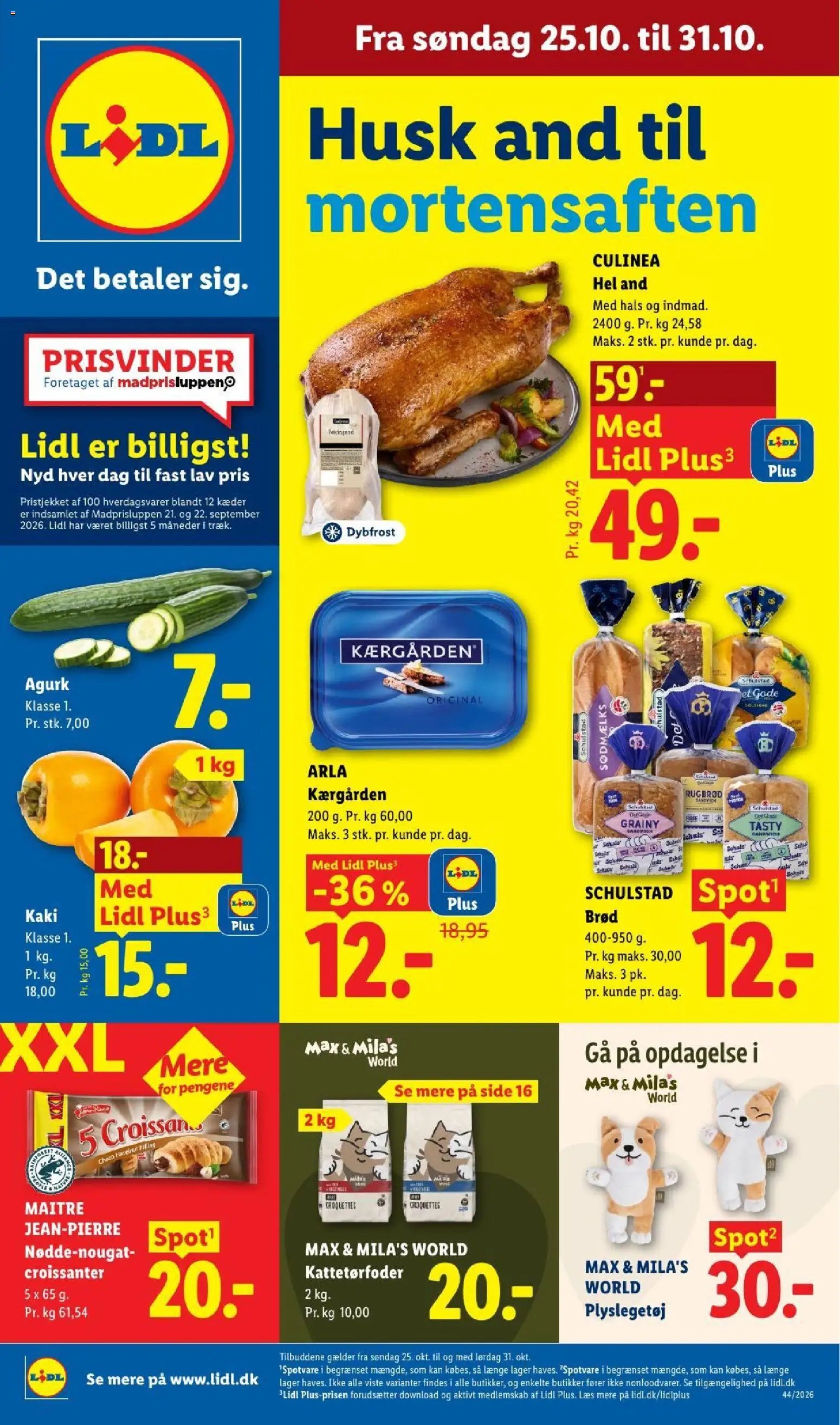 Nye Lidl tilbud fra 25/10/2026
