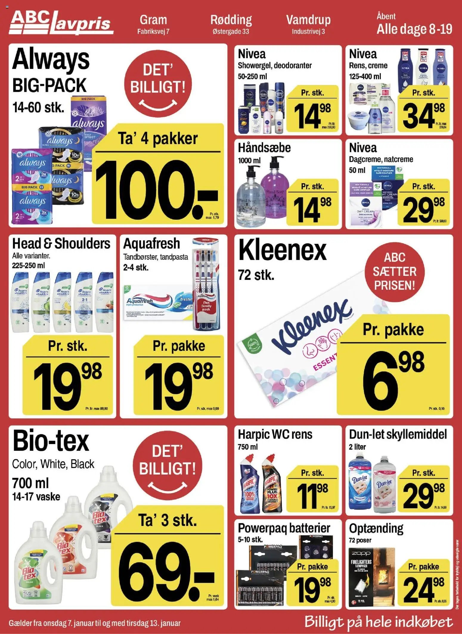 Abc Lavpris tilbudsavis fra 07/01/2026 Gram