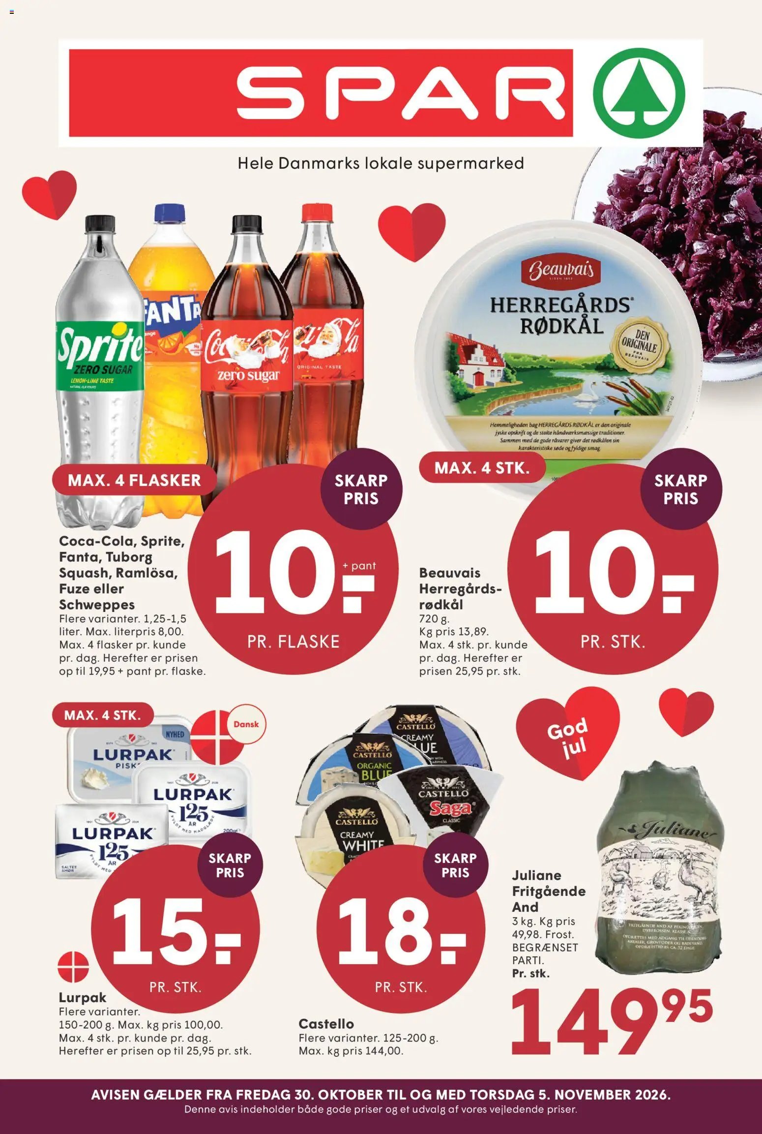 Nye Spar tilbud fra 30/10/2026