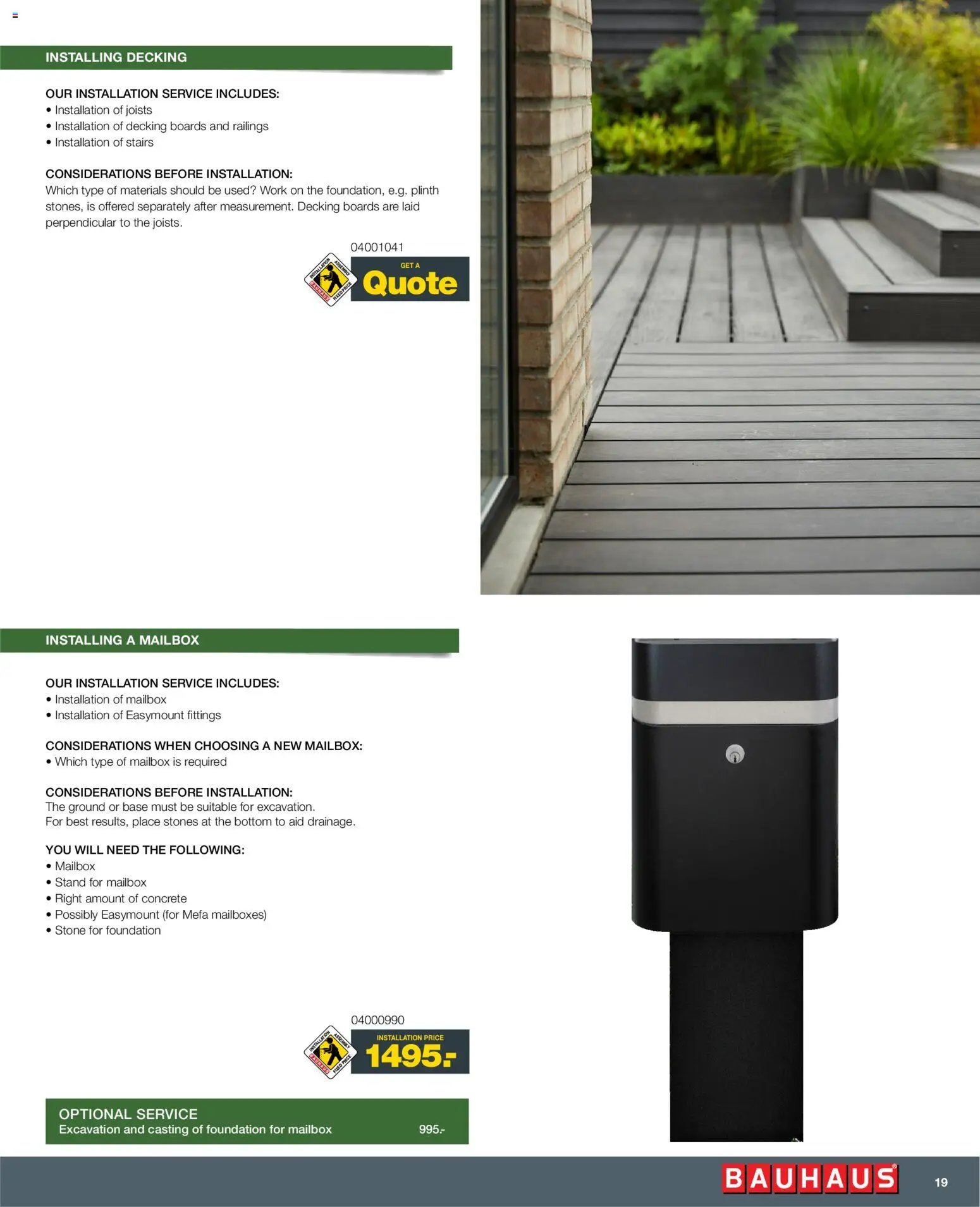 Bauhaus tilbudsavis fra 01/01/2026 Installation Service - ENGLISH