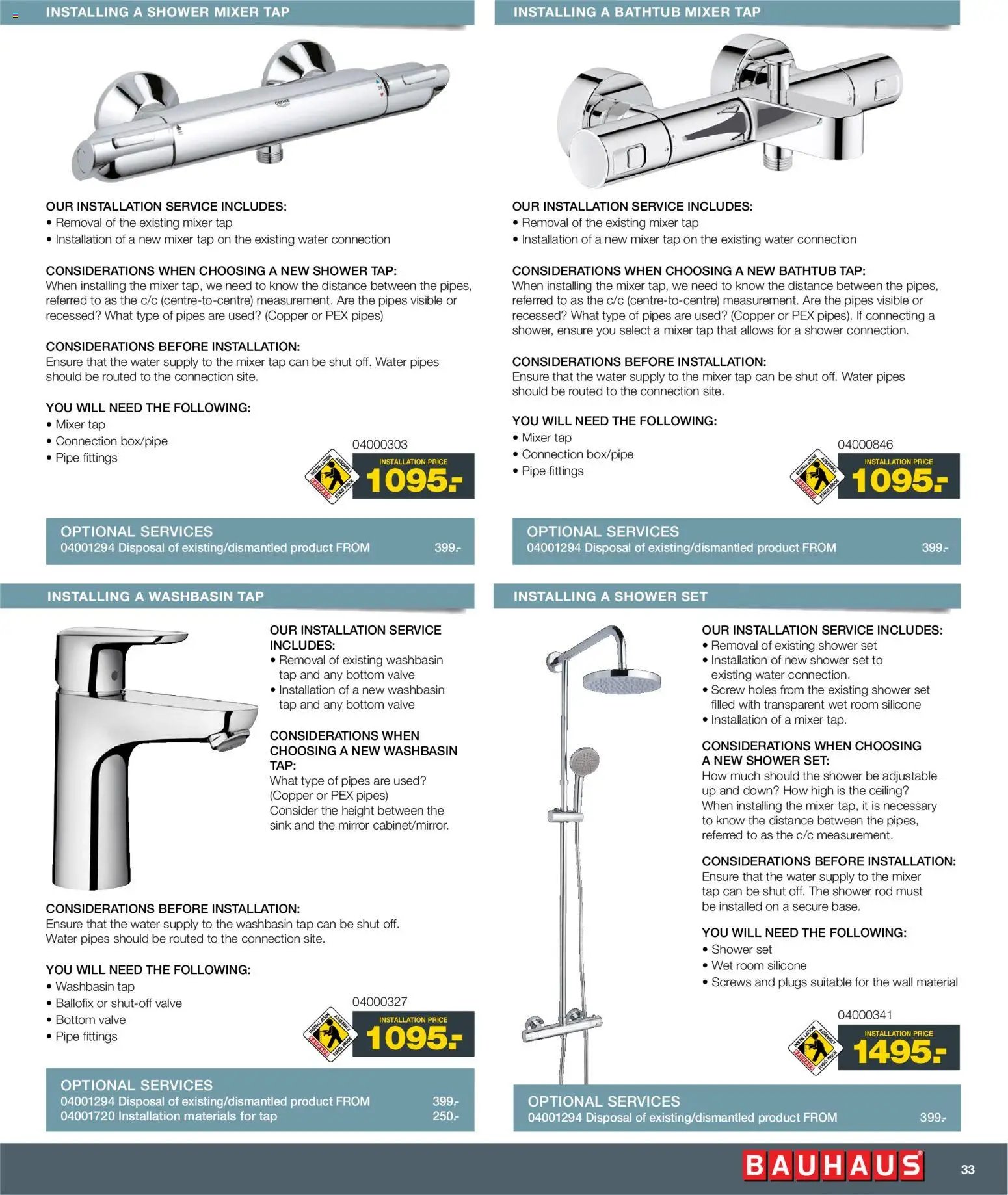 Bauhaus tilbudsavis fra 01/01/2026 Installation Service - ENGLISH