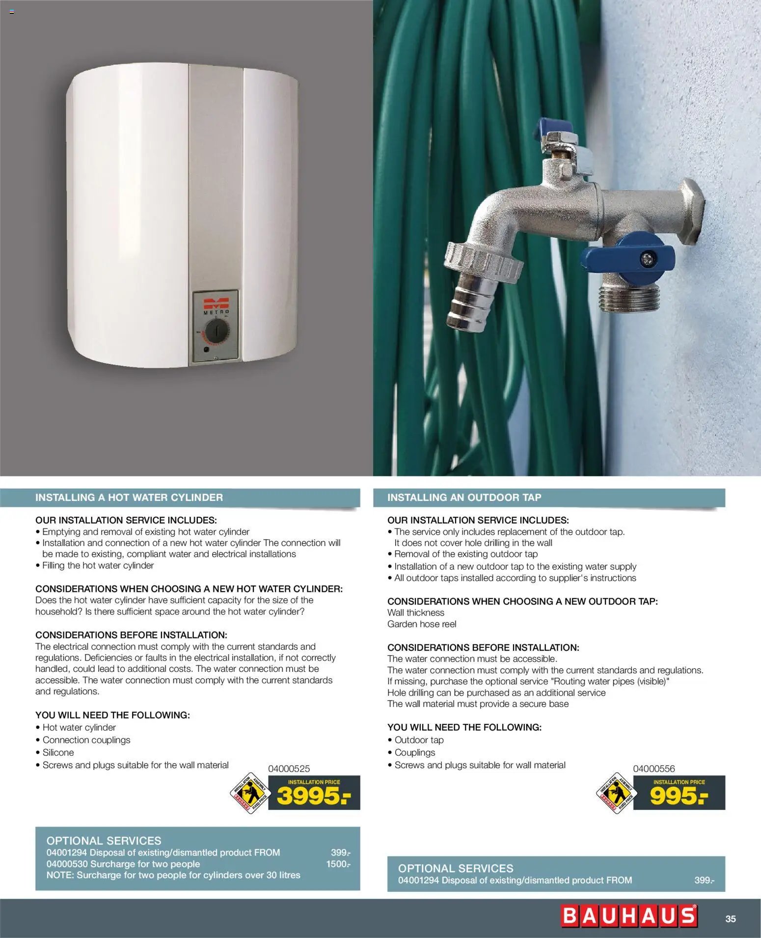 Bauhaus tilbudsavis fra 01/01/2026 Installation Service - ENGLISH
