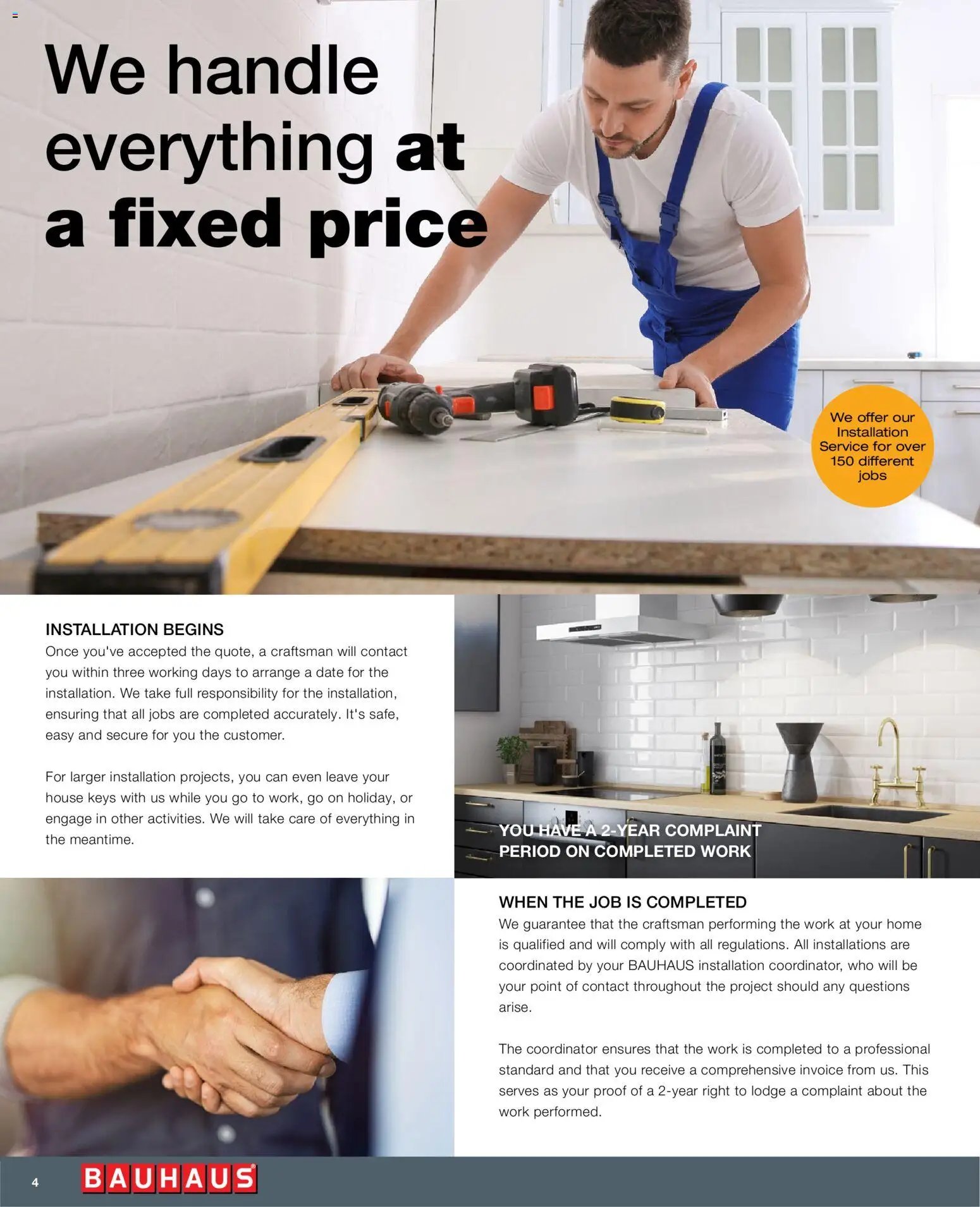 Bauhaus tilbudsavis fra 01/01/2026 Installation Service - ENGLISH