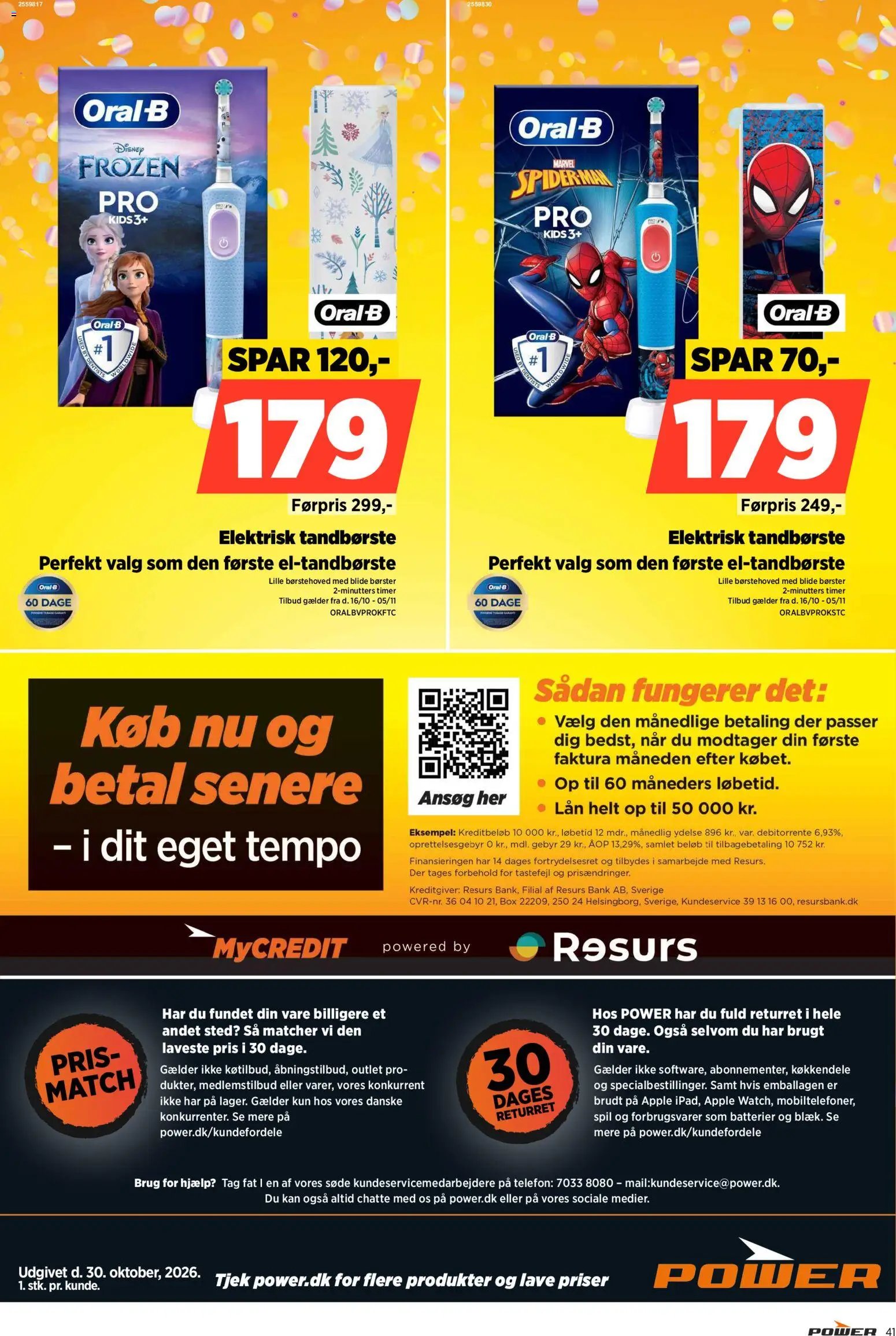 Nye Power tilbud fra 30/10/2026