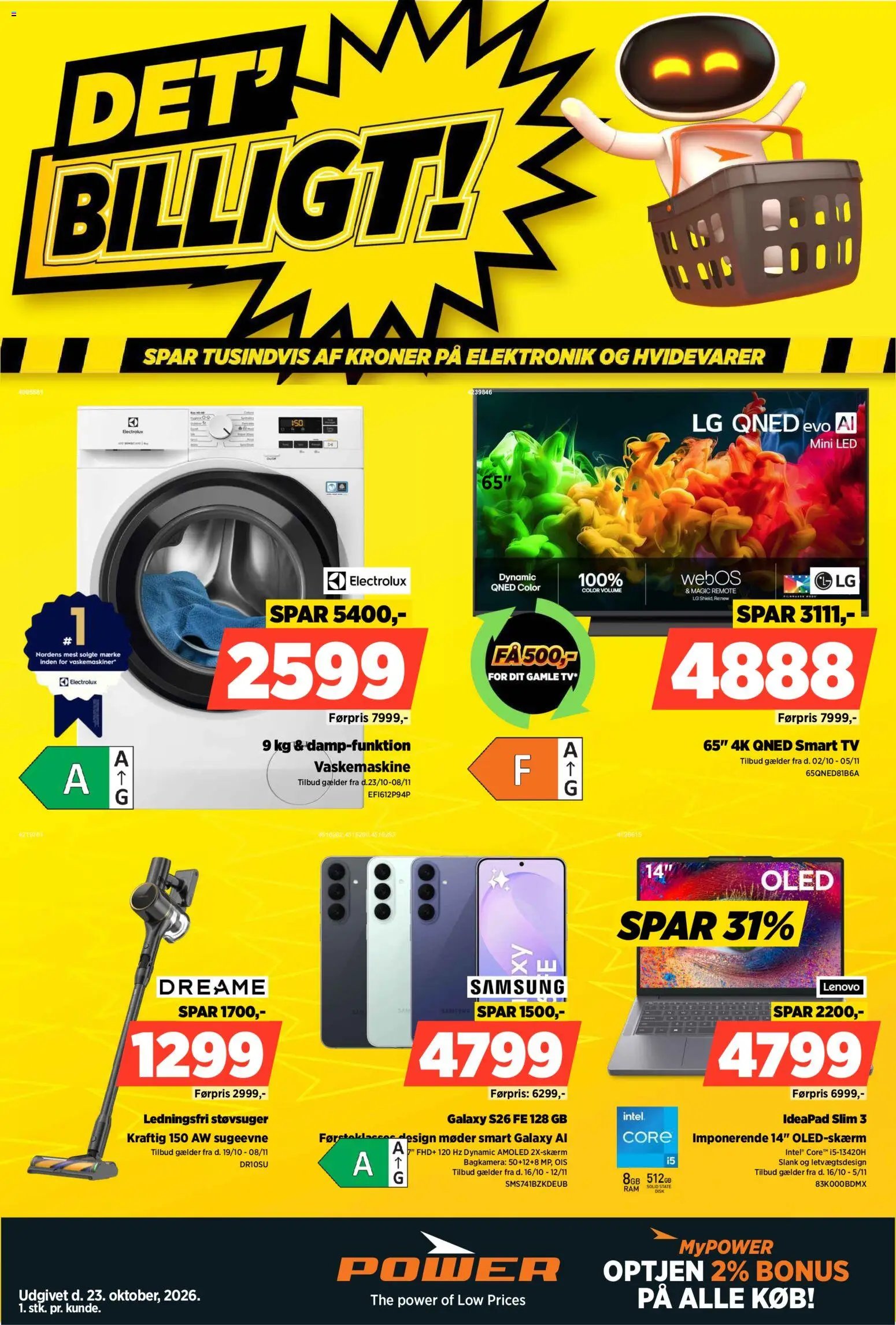Nye Power tilbud fra 23/10/2026